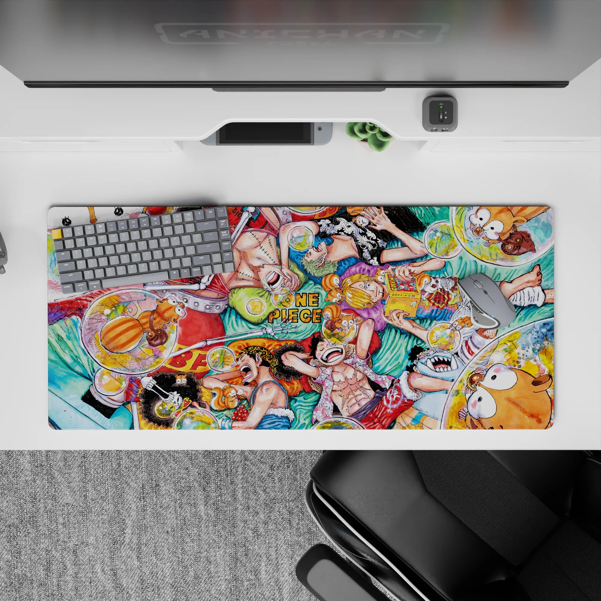 One Piece Deskmat | Mousepad | Deskpad - Straw Hat Bubble Dreams - AniChan