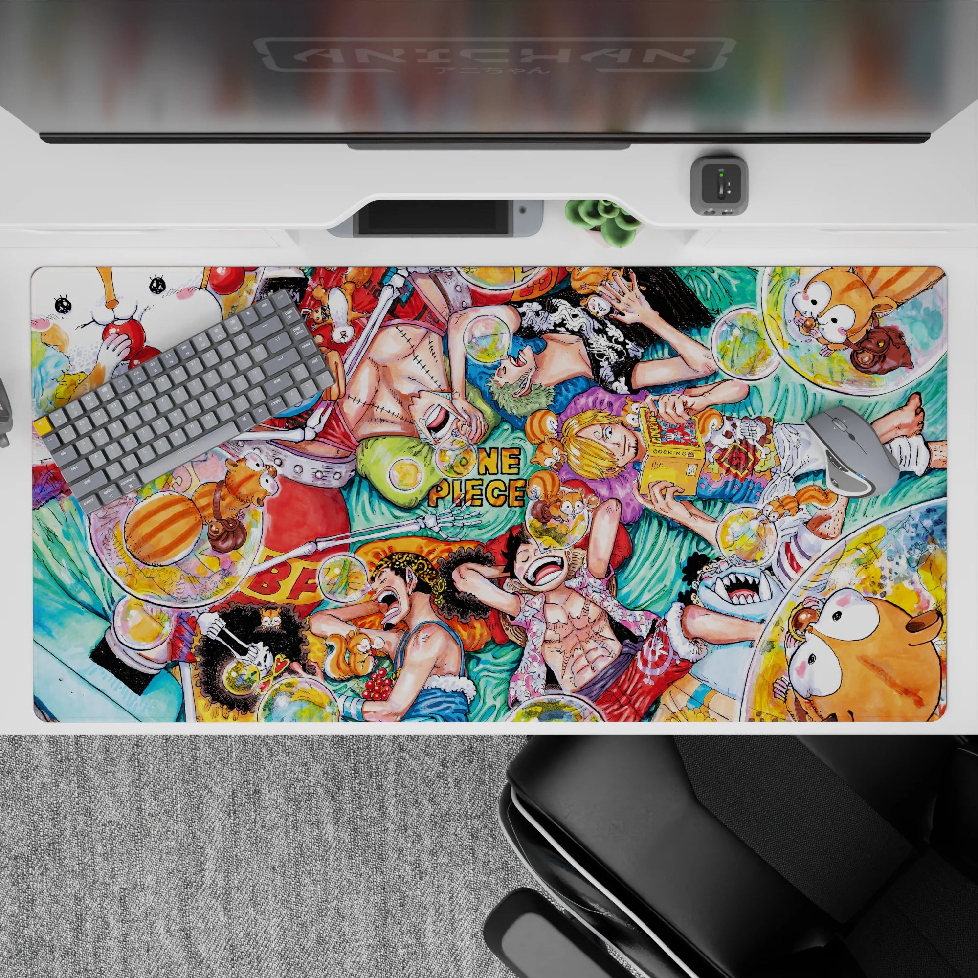 One Piece Deskmat | Mousepad | Deskpad - Straw Hat Bubble Dreams - AniChan