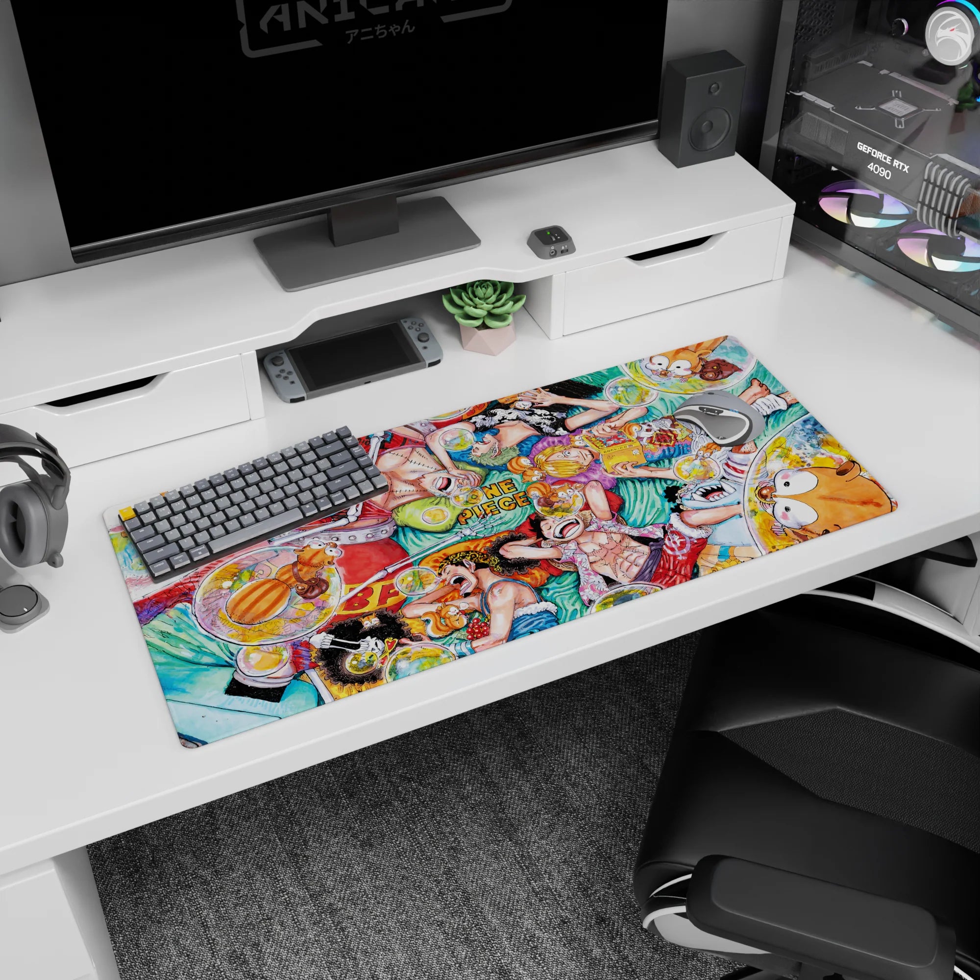 One Piece Deskmat | Mousepad | Deskpad - Straw Hat Bubble Dreams - AniChan