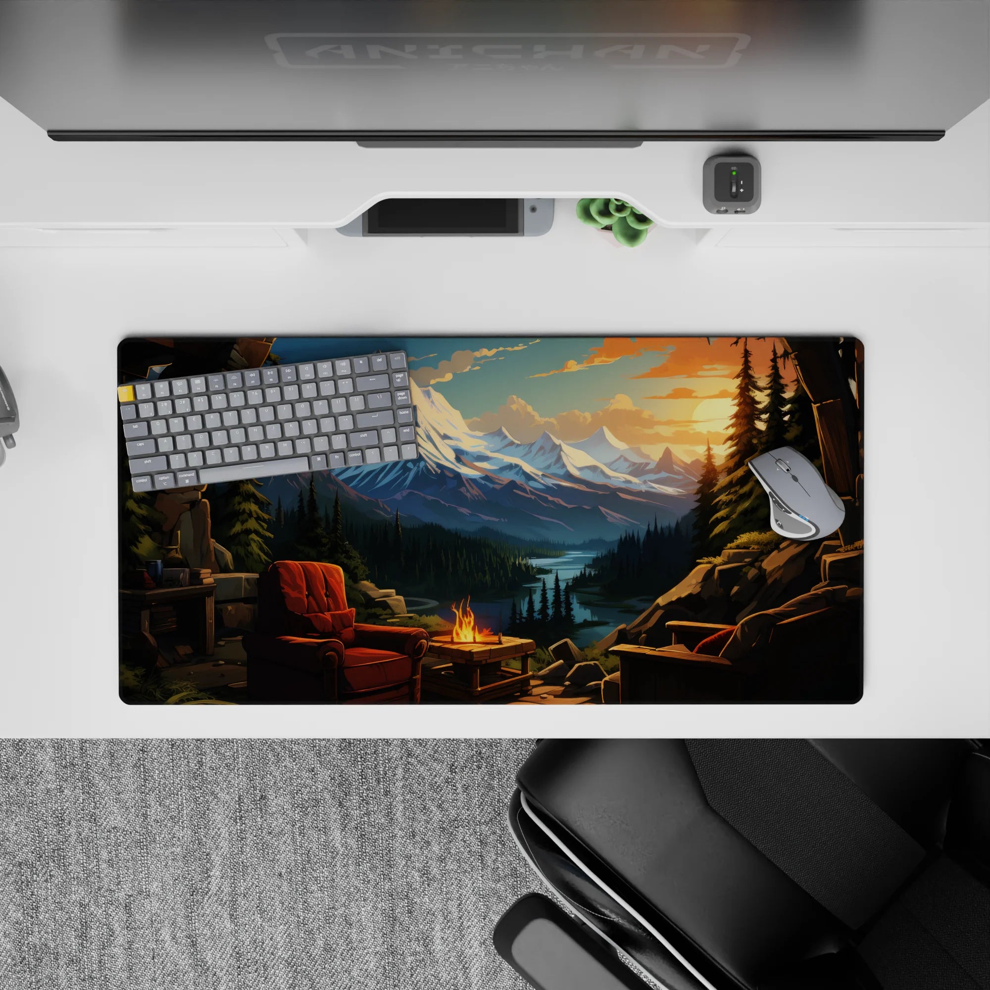 Fantasy Landscapes Deskmat | Mousepad | Deskpad - Mountain Haven