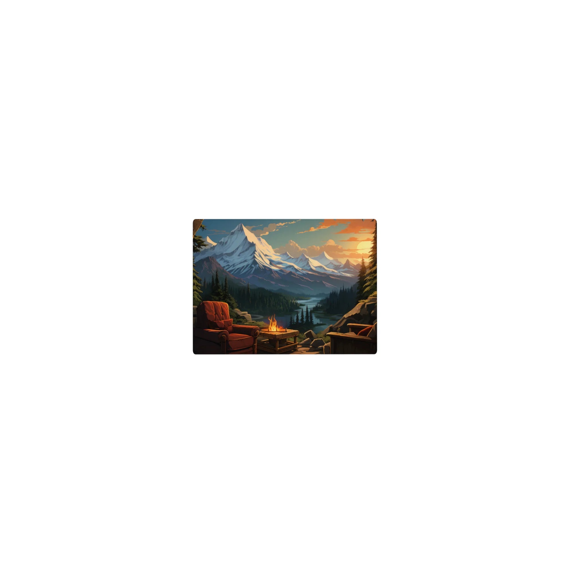 Fantasy Landscapes Deskmat | Mousepad | Deskpad - Mountain Haven