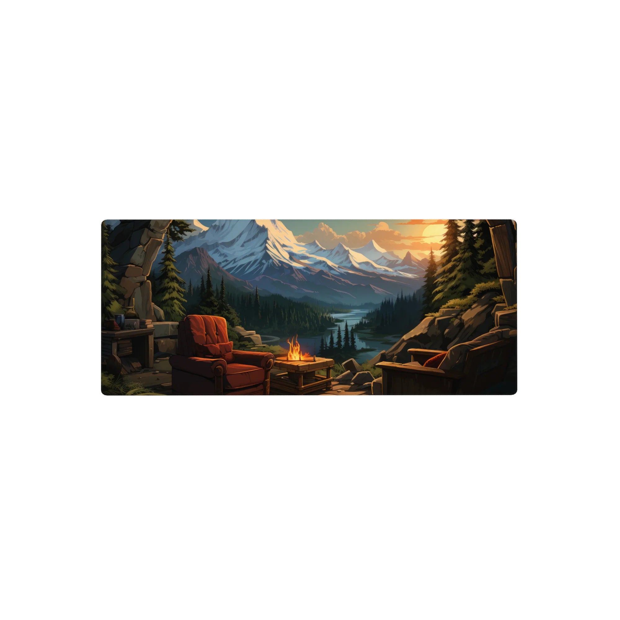 Fantasy Landscapes Deskmat | Mousepad | Deskpad - Mountain Haven