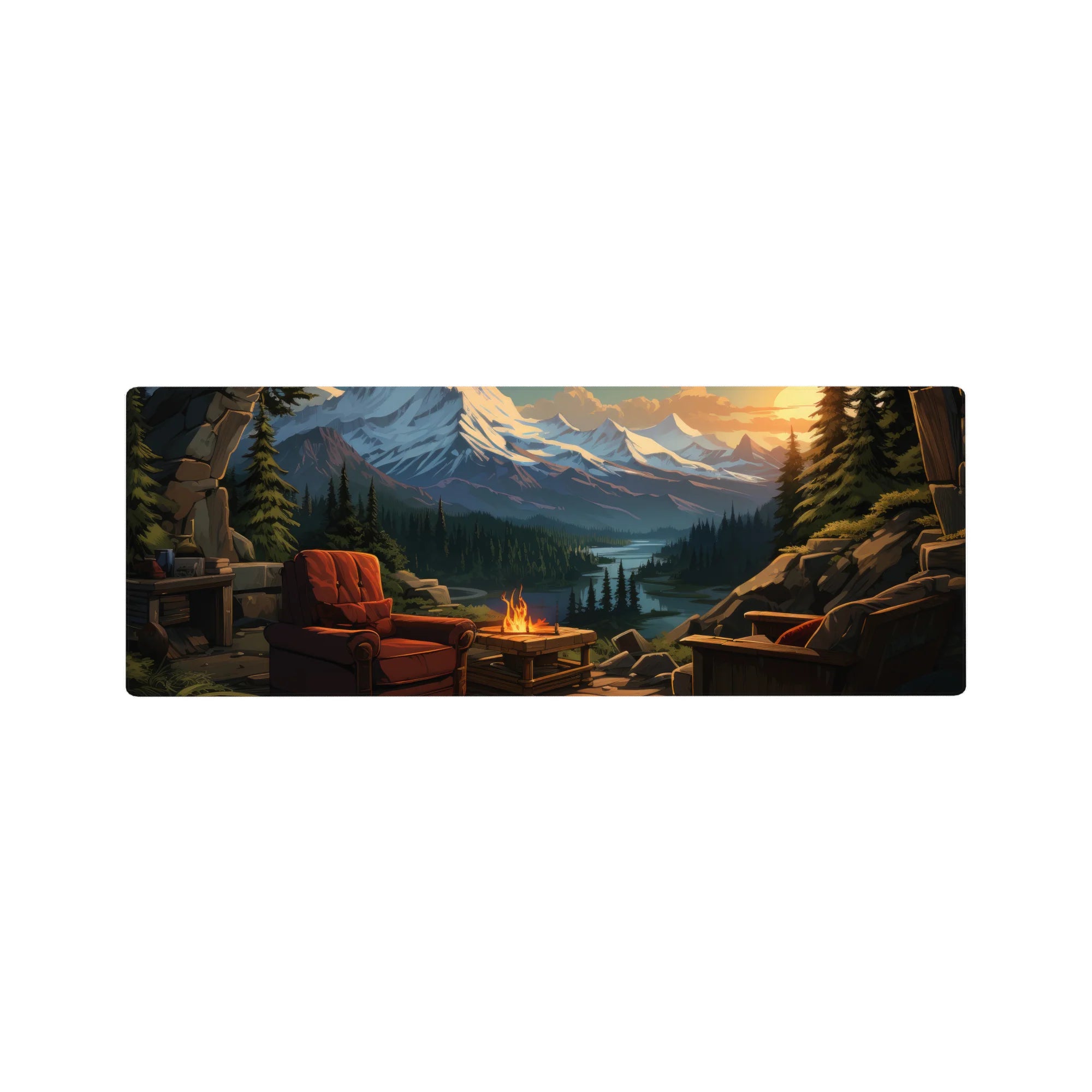 Fantasy Landscapes Deskmat | Mousepad | Deskpad - Mountain Haven