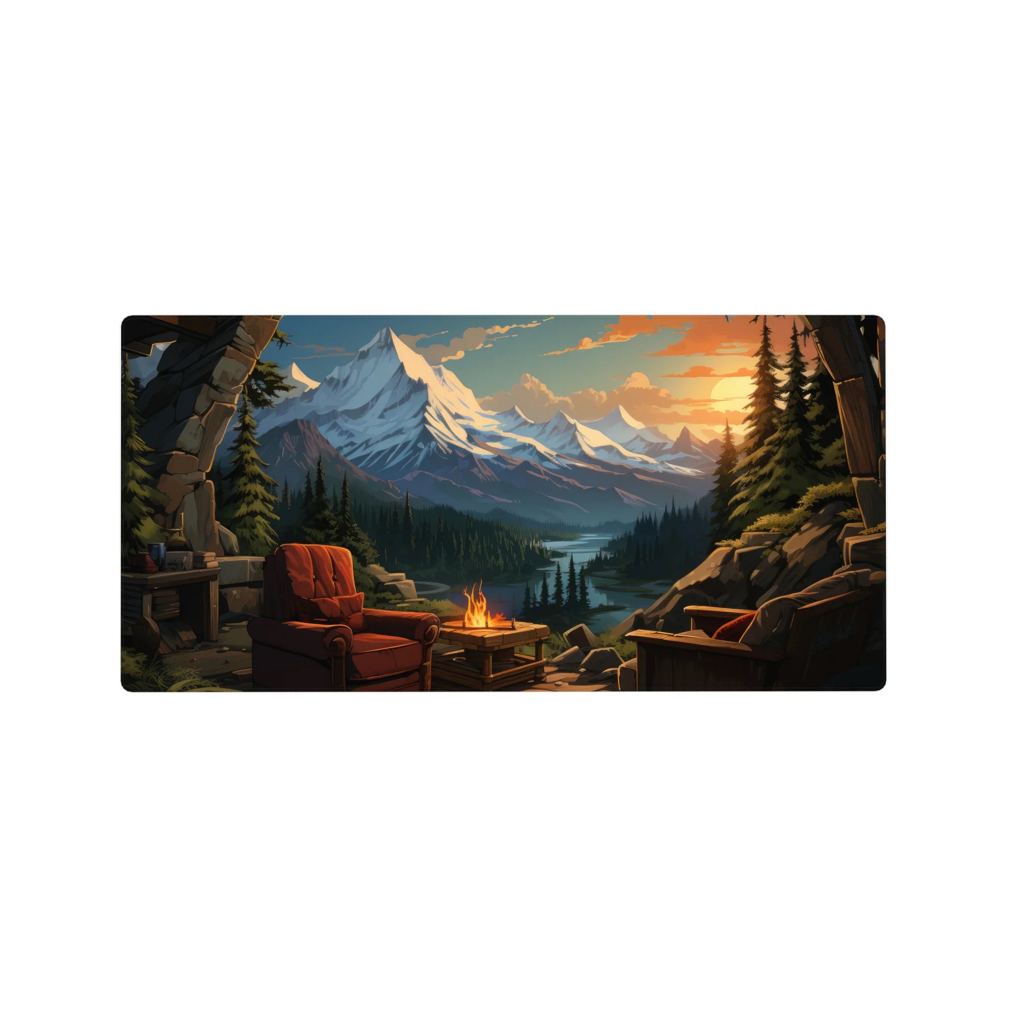 Fantasy Landscapes Deskmat | Mousepad | Deskpad - Mountain Haven