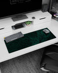 Topographic (Topo) Deskmat | Mousepad | Deskpad - Green Terrain Map - AniChan