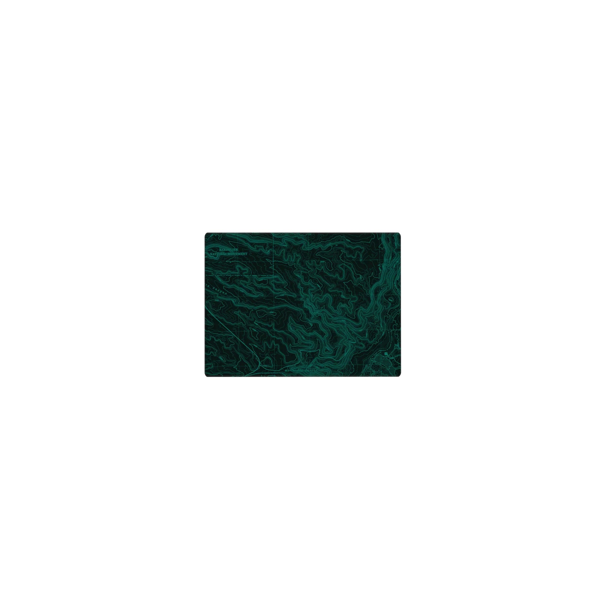 Topographic (Topo) Deskmat | Mousepad | Deskpad - Green Terrain Map - AniChan