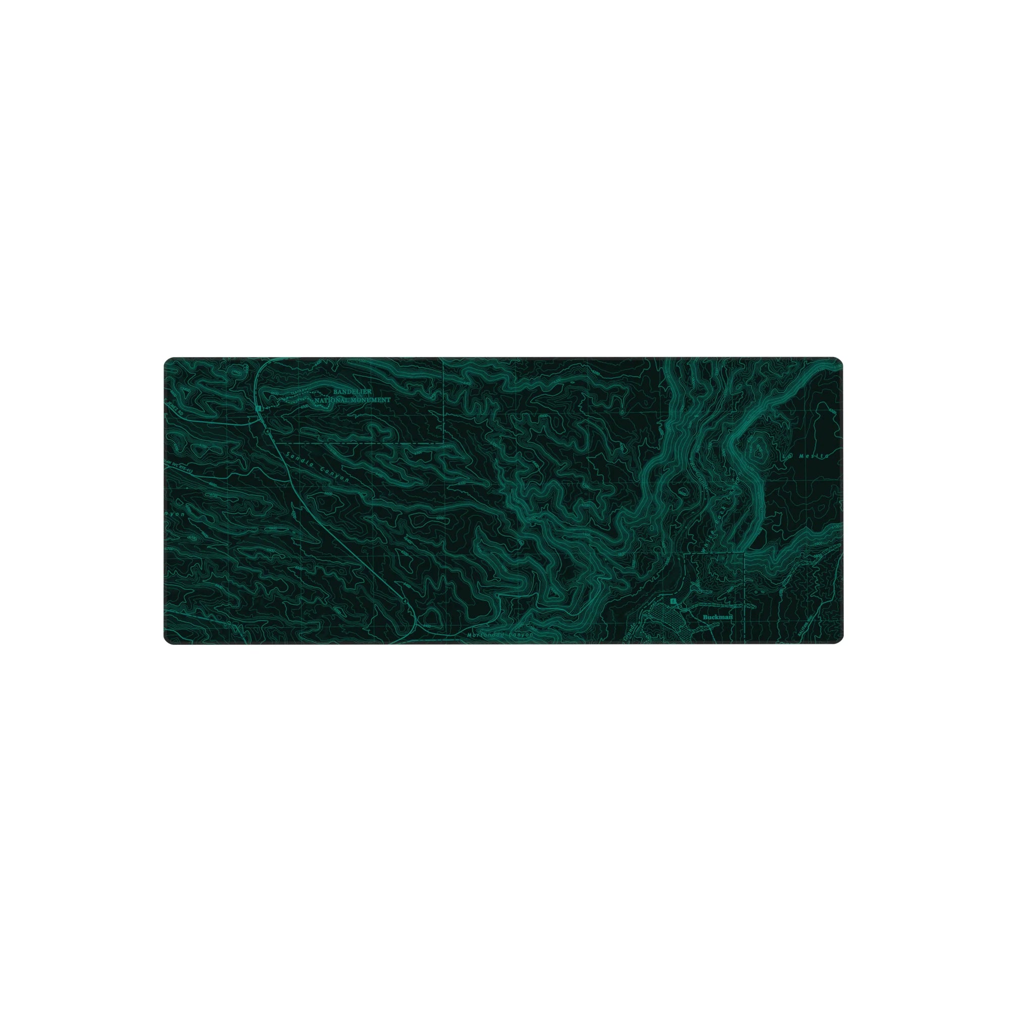 Topographic (Topo) Deskmat | Mousepad | Deskpad - Green Terrain Map - AniChan