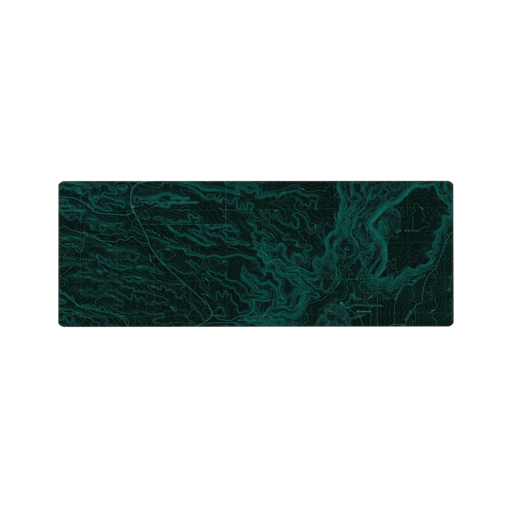 Topographic (Topo) Deskmat | Mousepad | Deskpad - Green Terrain Map - AniChan