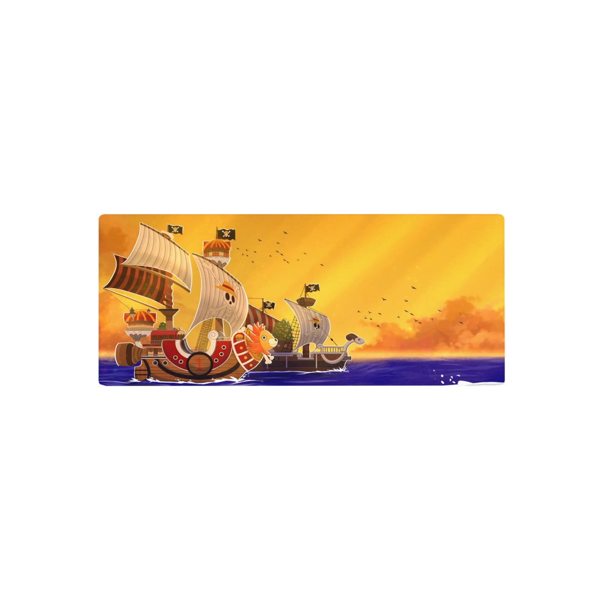 One Piece Deskmat | Mousepad | Deskpad - Thousand Sunny at Sunset - AniChan