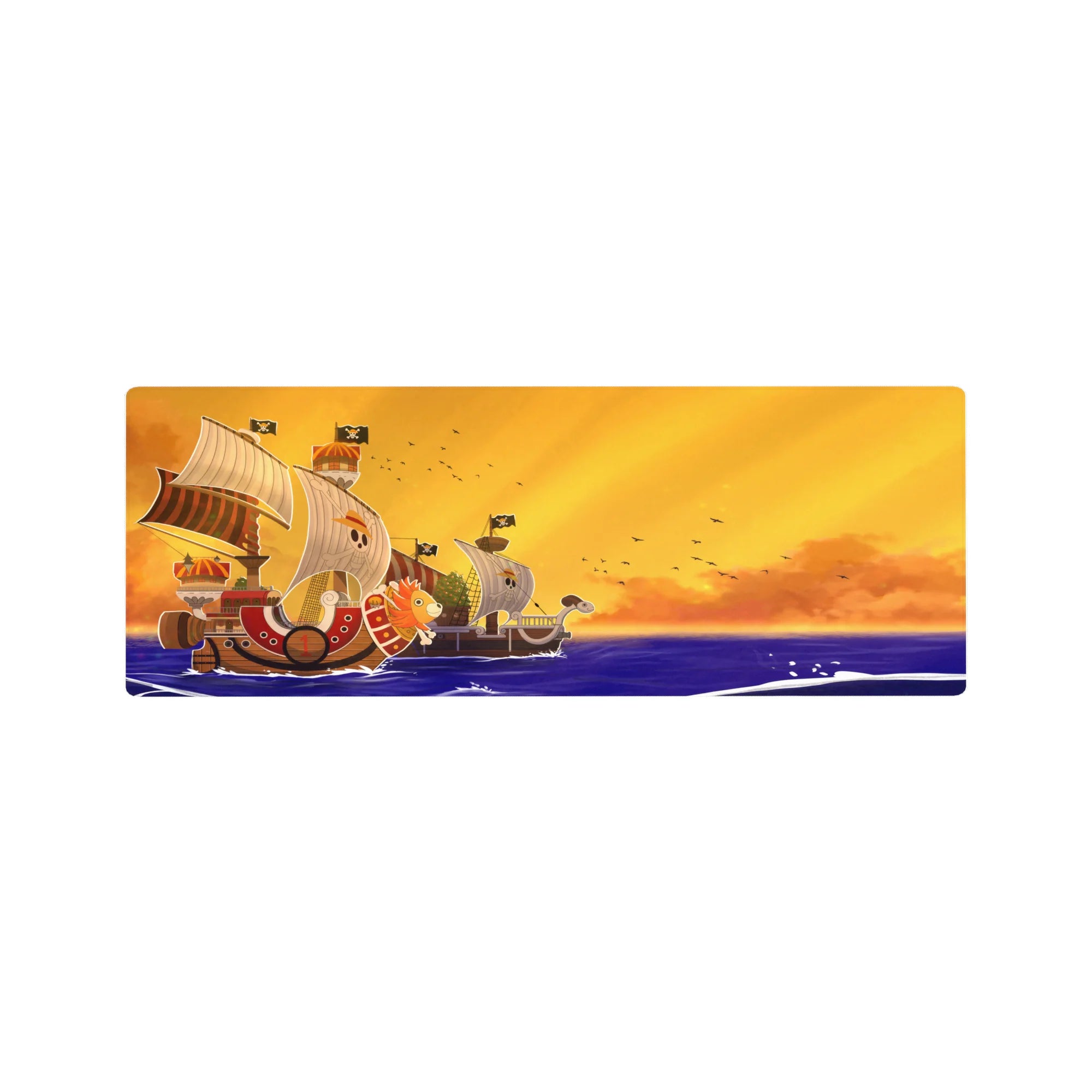 One Piece Deskmat | Mousepad | Deskpad - Thousand Sunny at Sunset - AniChan