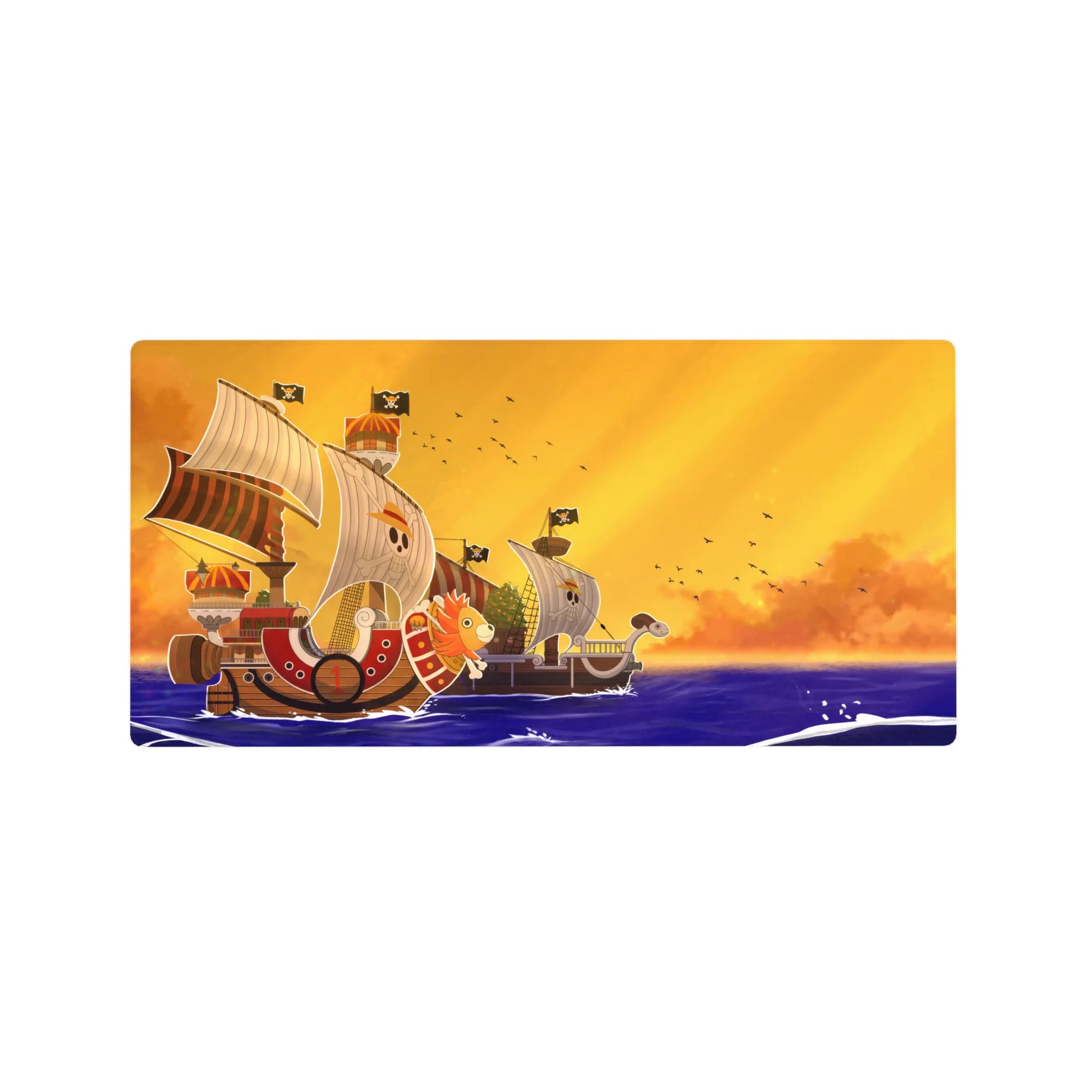 One Piece Deskmat | Mousepad | Deskpad - Thousand Sunny at Sunset - AniChan