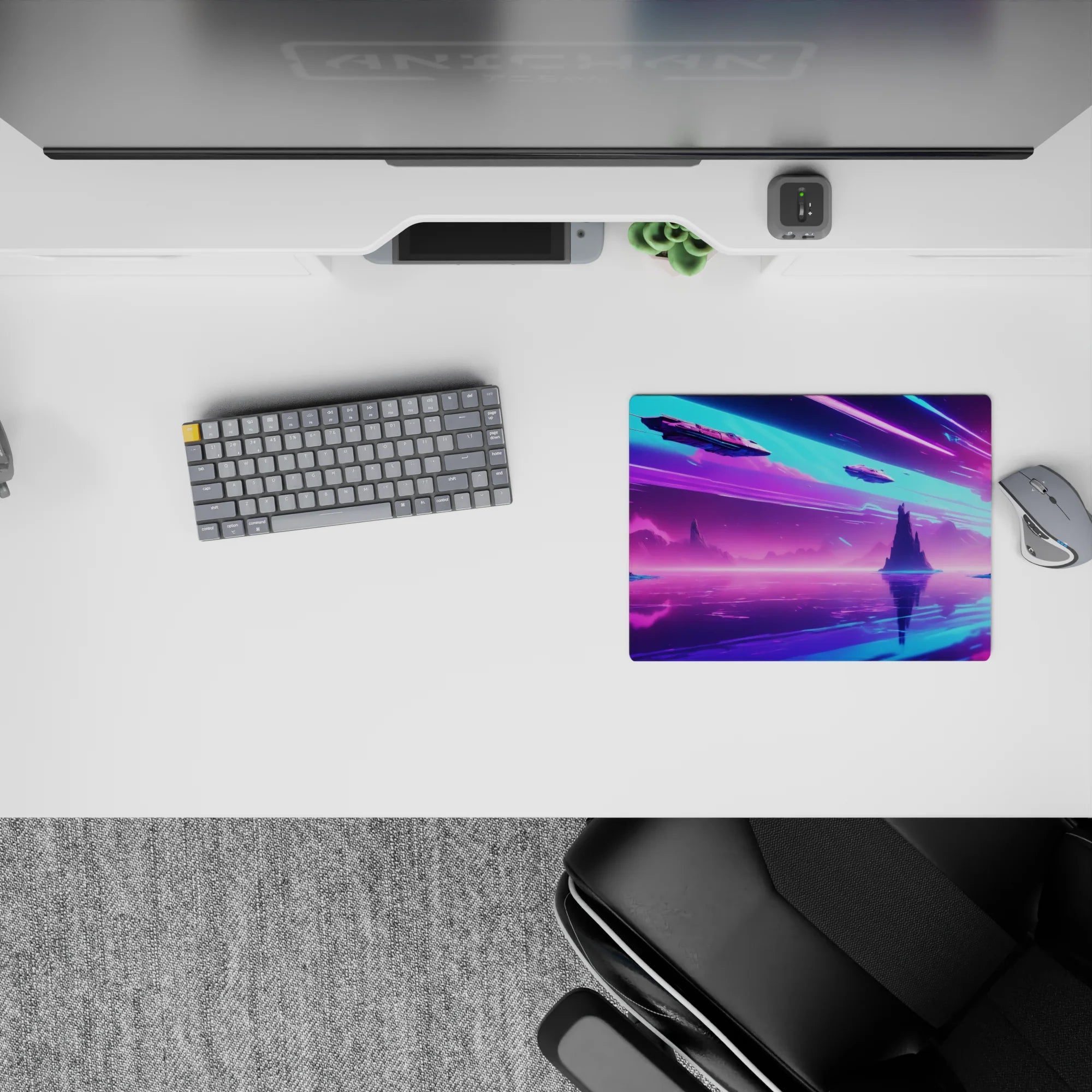 Landscape Deskmat | Mousepad | Deskpad - Futuristic Horizon - AniChan