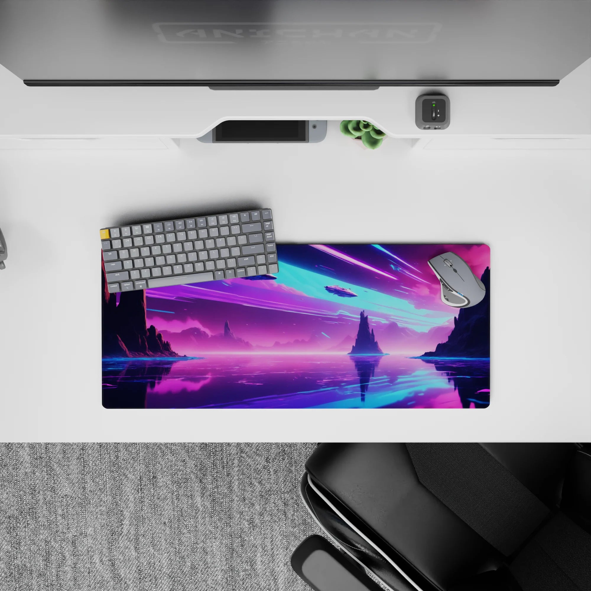 Landscape Deskmat | Mousepad | Deskpad - Futuristic Horizon - AniChan