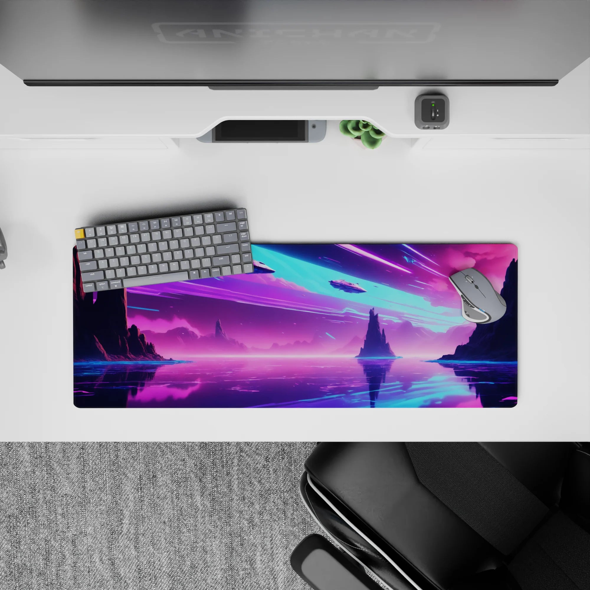 Landscape Deskmat | Mousepad | Deskpad - Futuristic Horizon - AniChan