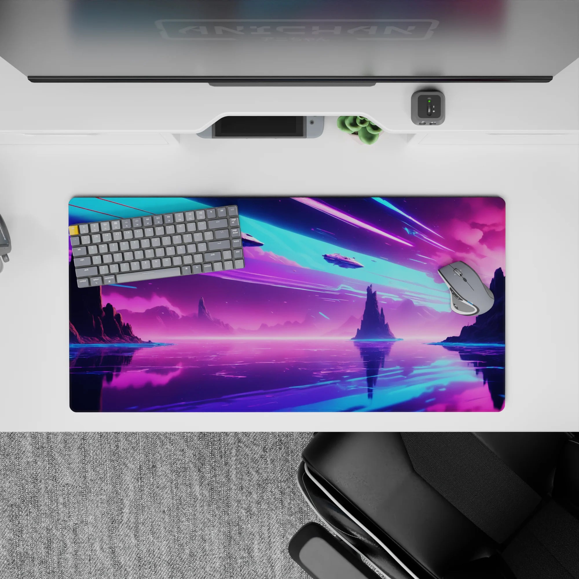 Landscape Deskmat | Mousepad | Deskpad - Futuristic Horizon - AniChan