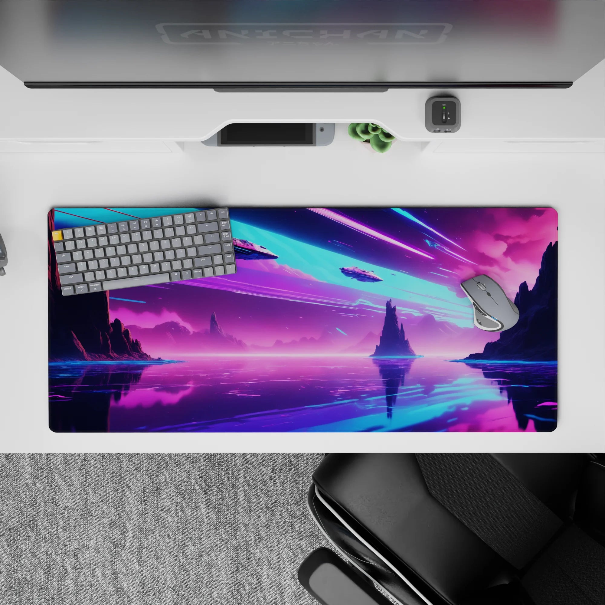 Landscape Deskmat | Mousepad | Deskpad - Futuristic Horizon - AniChan