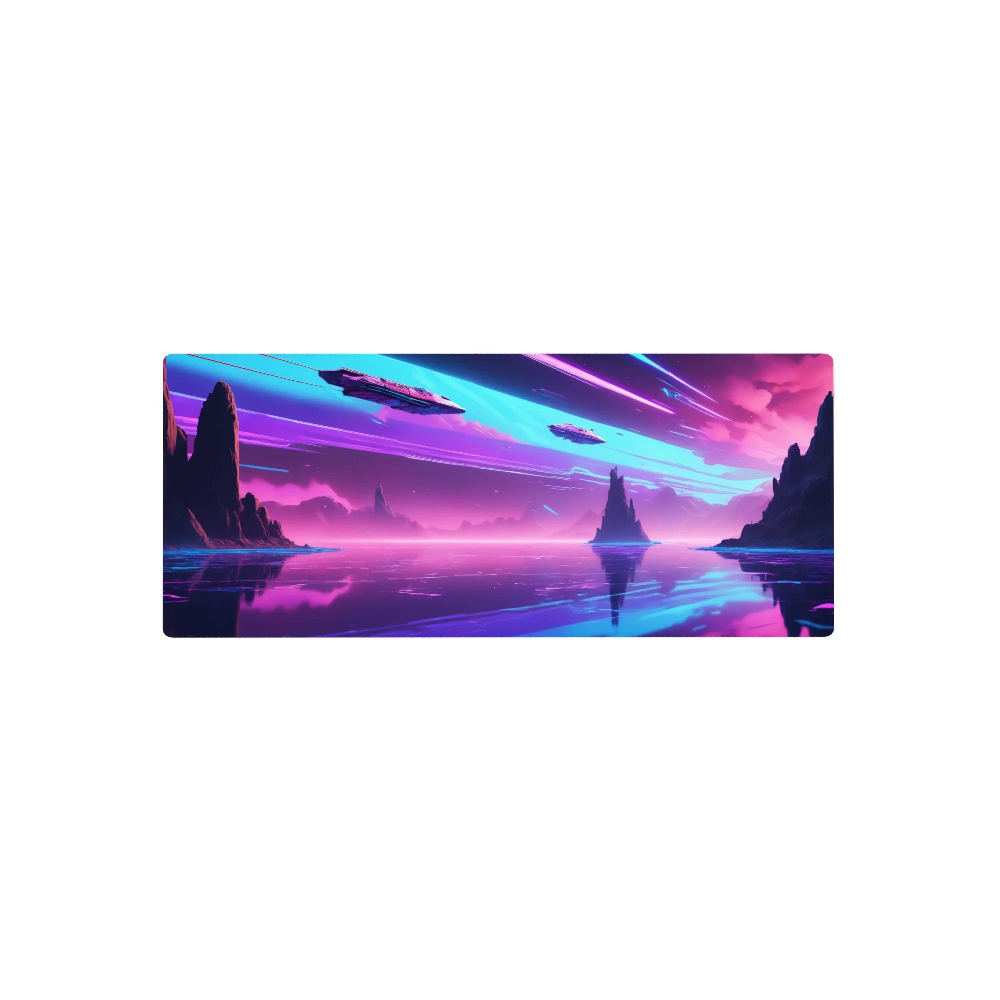 Landscape Deskmat | Mousepad | Deskpad - Futuristic Horizon - AniChan