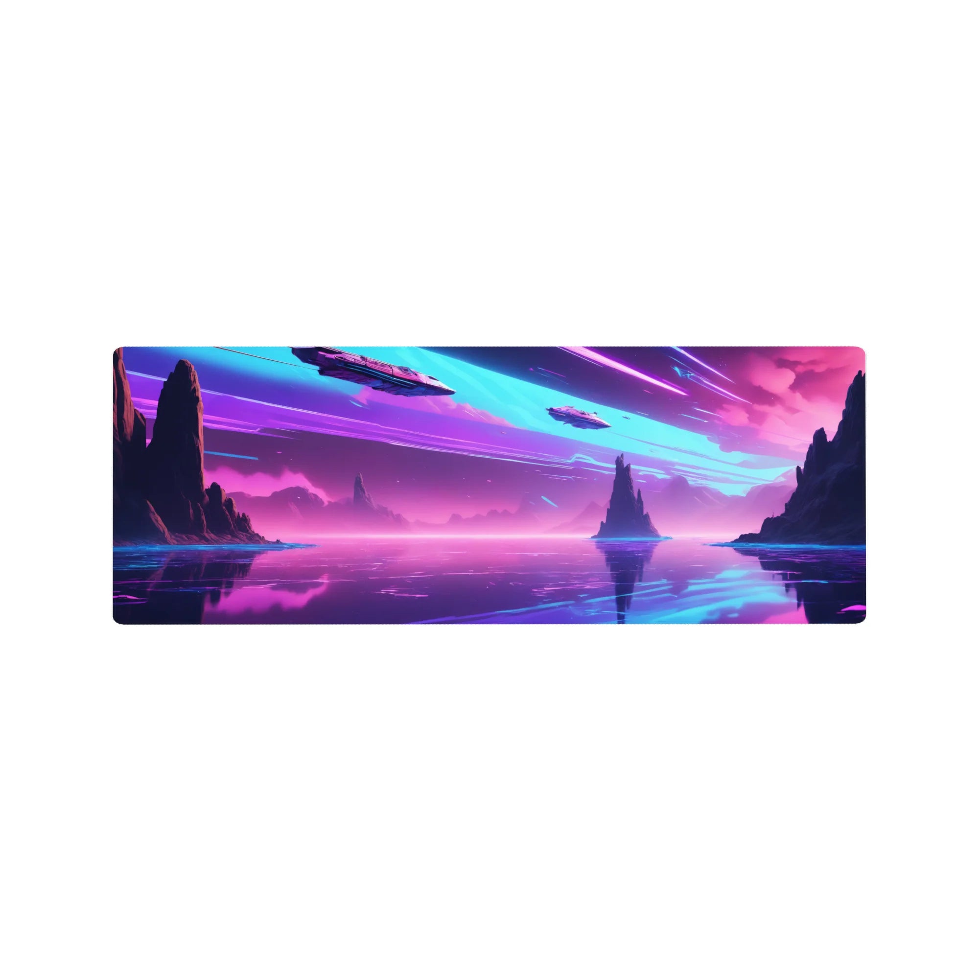 Landscape Deskmat | Mousepad | Deskpad - Futuristic Horizon - AniChan