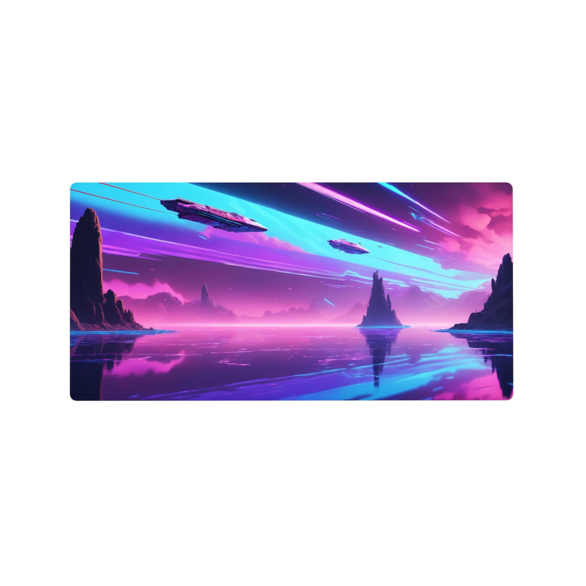 Landscape Deskmat | Mousepad | Deskpad - Futuristic Horizon - AniChan