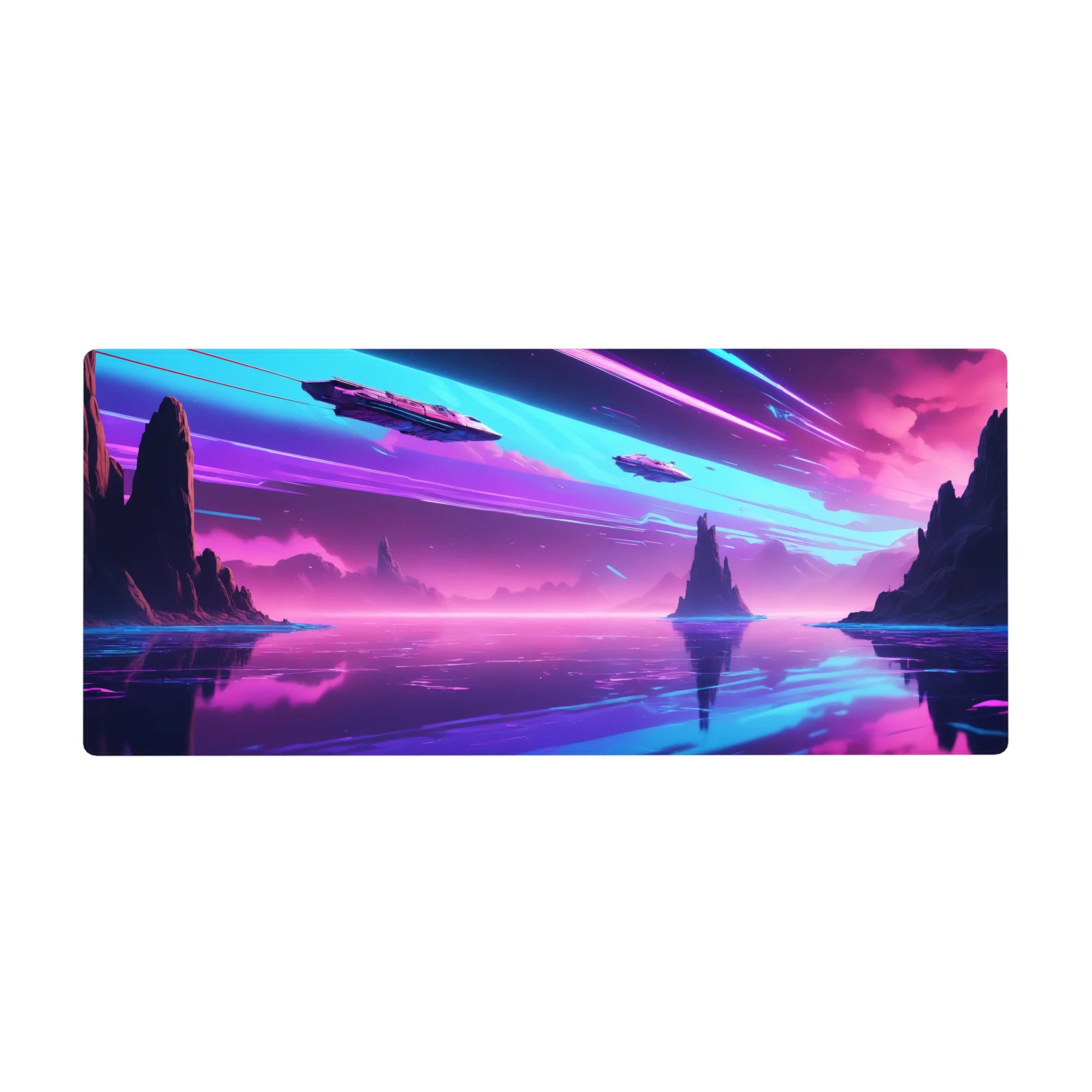 Landscape Deskmat | Mousepad | Deskpad - Futuristic Horizon - AniChan