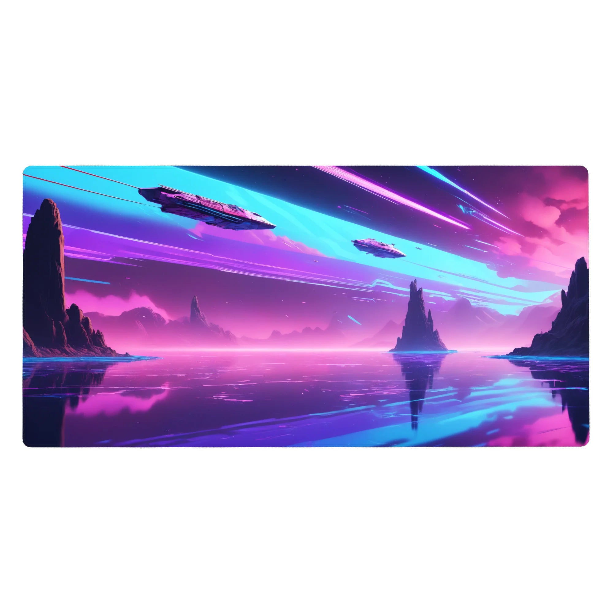 Landscape Deskmat | Mousepad | Deskpad - Futuristic Horizon - AniChan