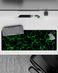 Abstract Deskmat | Mousepad | Deskpad - Neon Grid Flow - AniChan