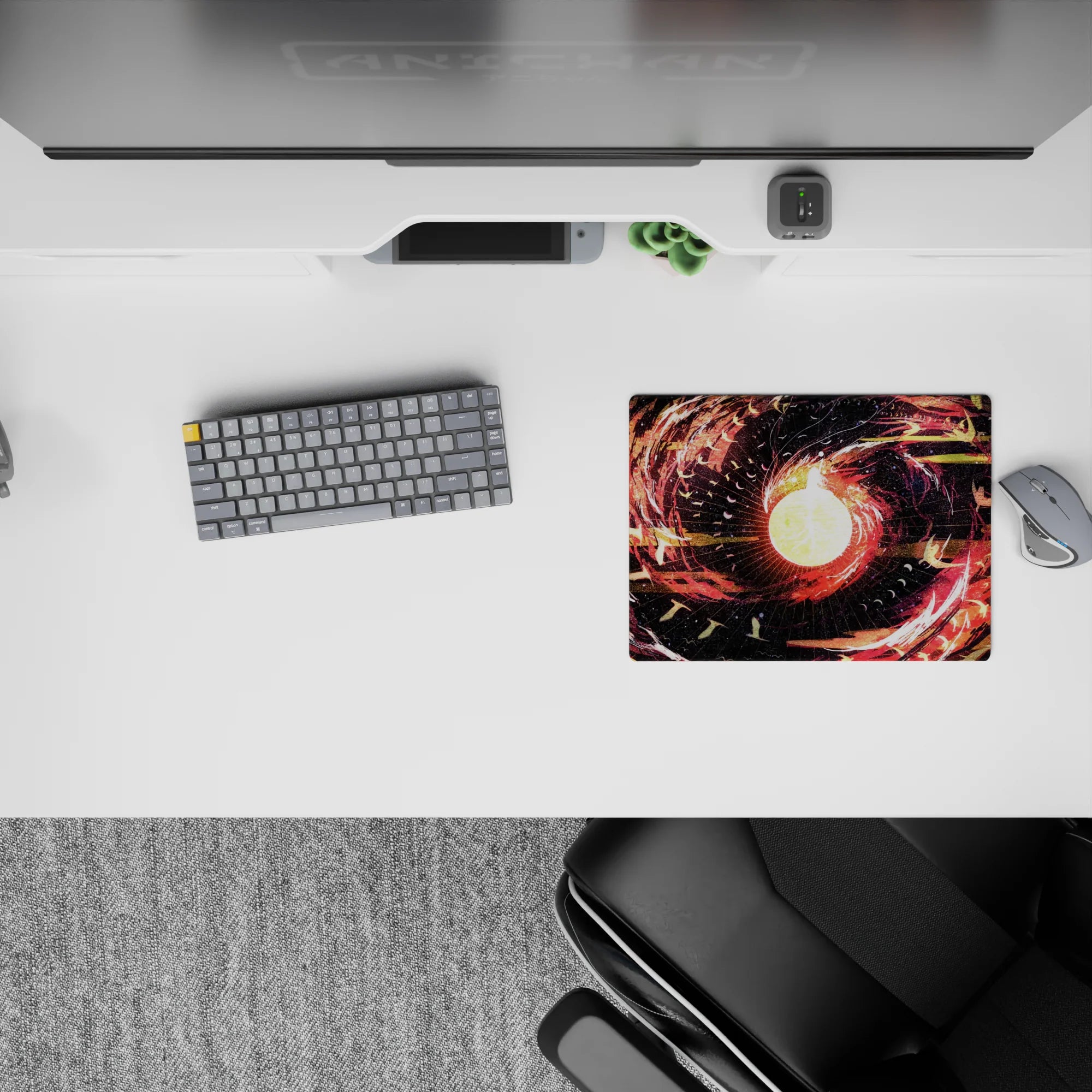 Abstract Deskmat | Mousepad | Deskpad - Celestial Firestorm - AniChan