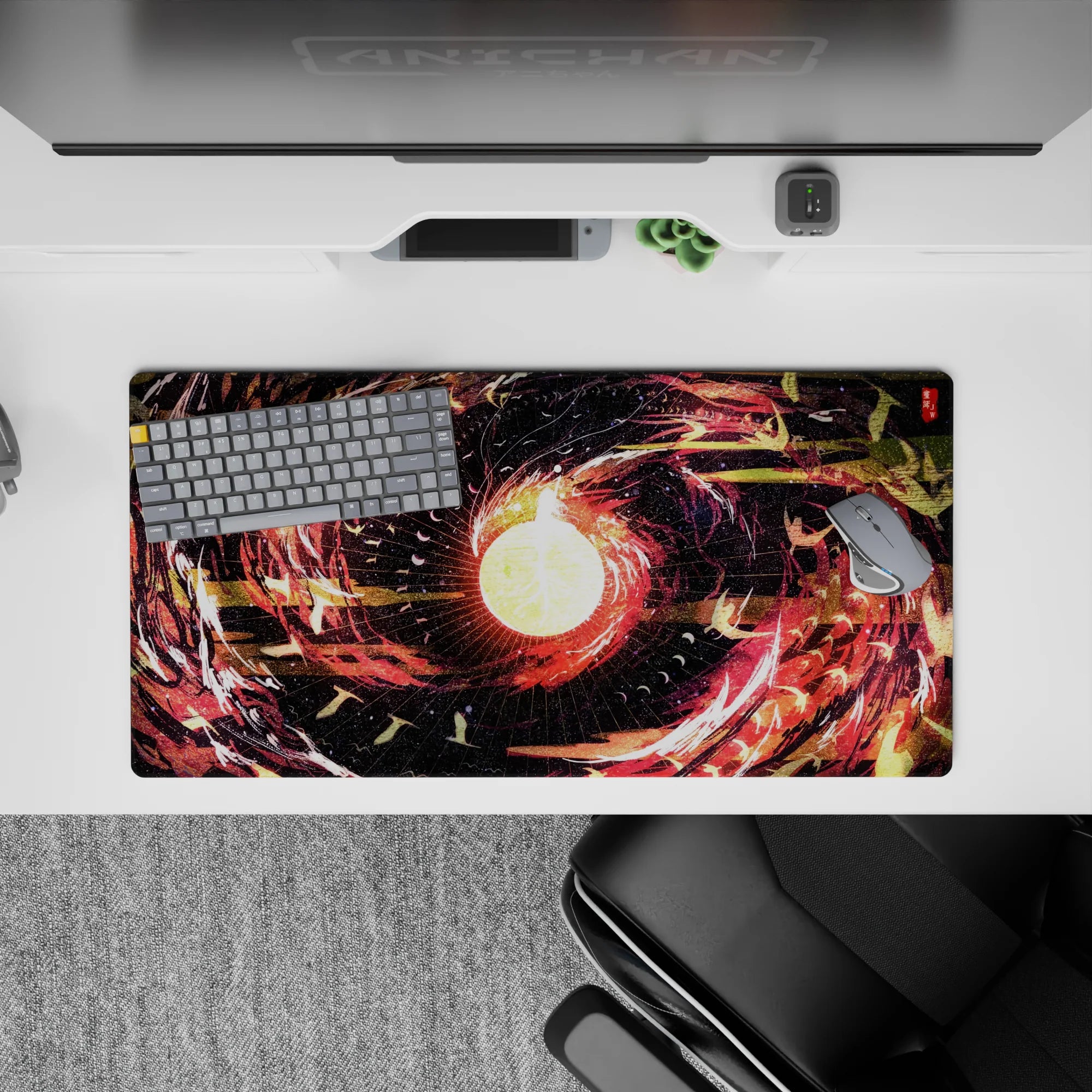 Abstract Deskmat | Mousepad | Deskpad - Celestial Firestorm - AniChan