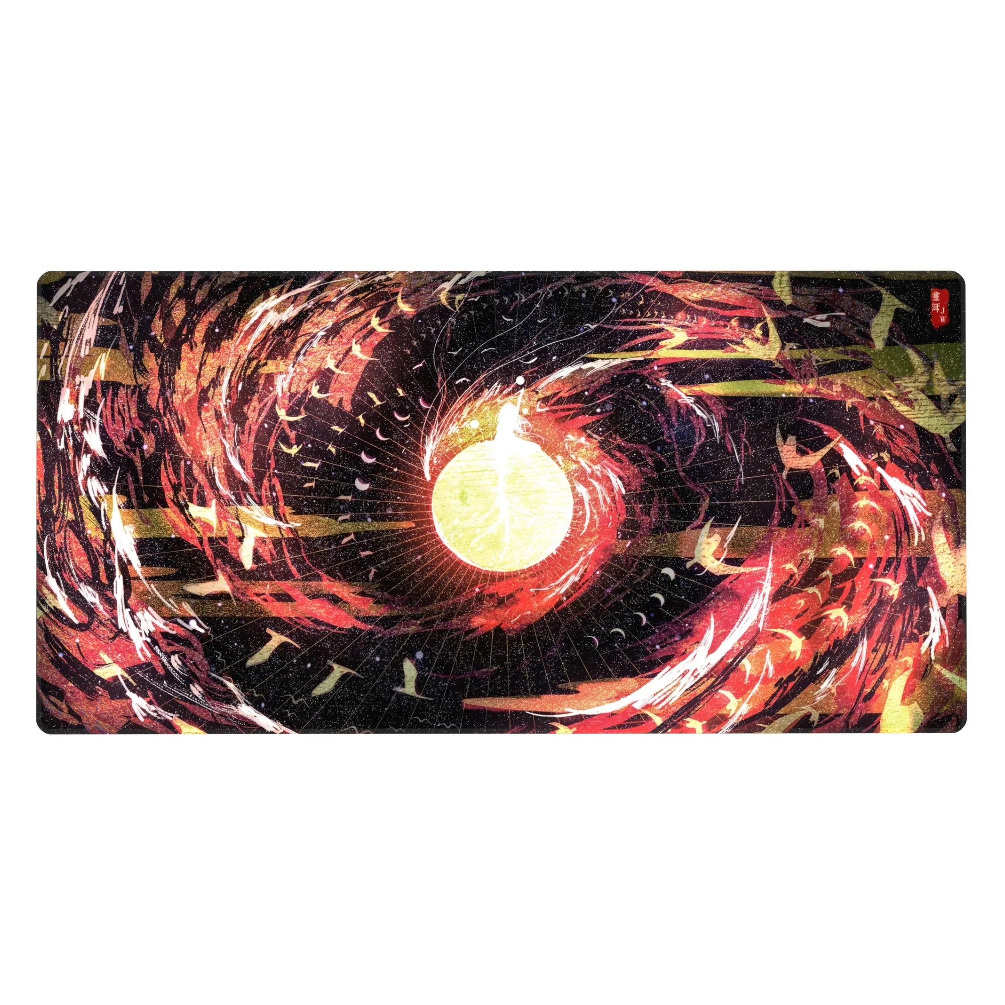 Abstract Deskmat | Mousepad | Deskpad - Celestial Firestorm - AniChan