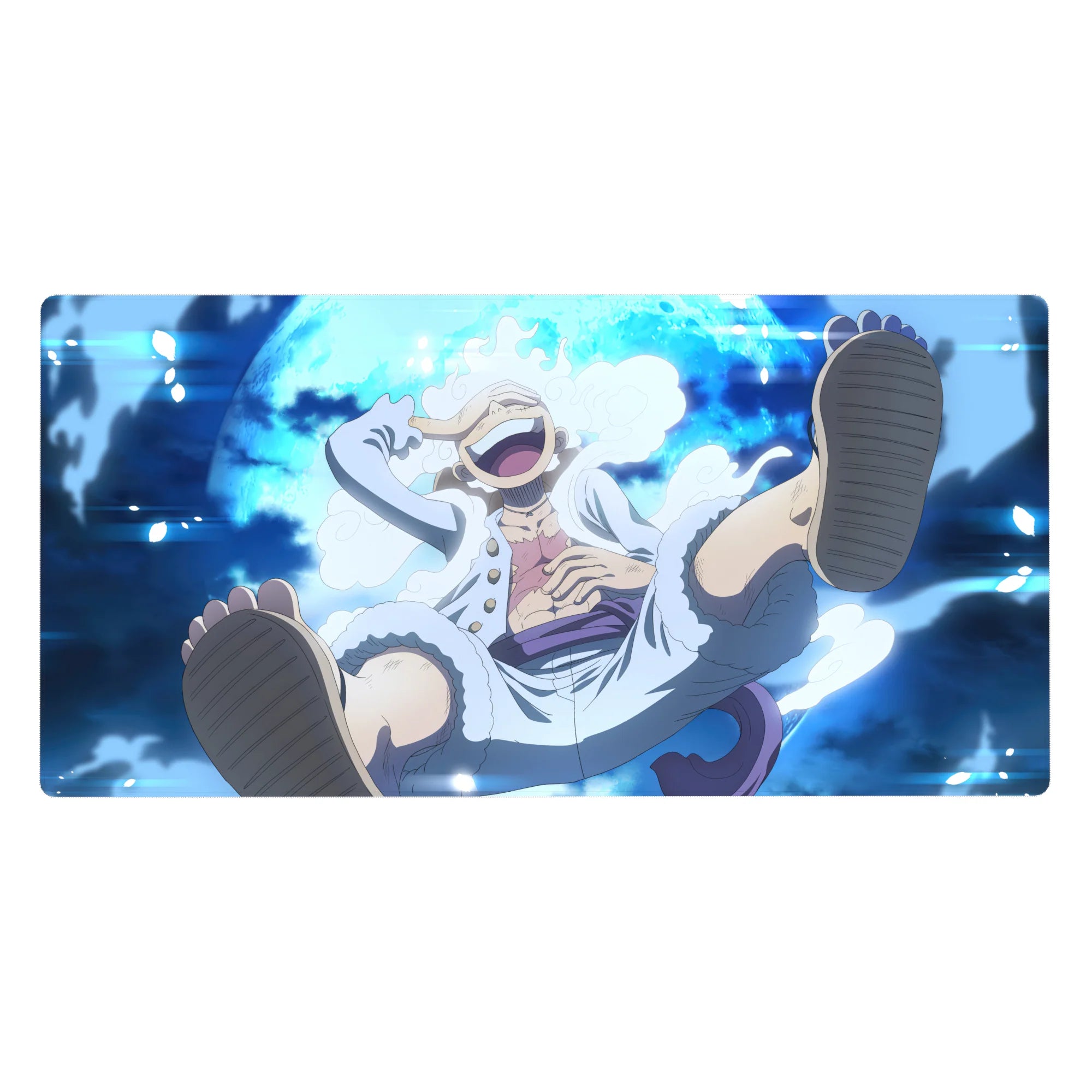 One Piece Deskmat | Mousepad | Deskpad - Luffy Moonlight Leap - AniChan