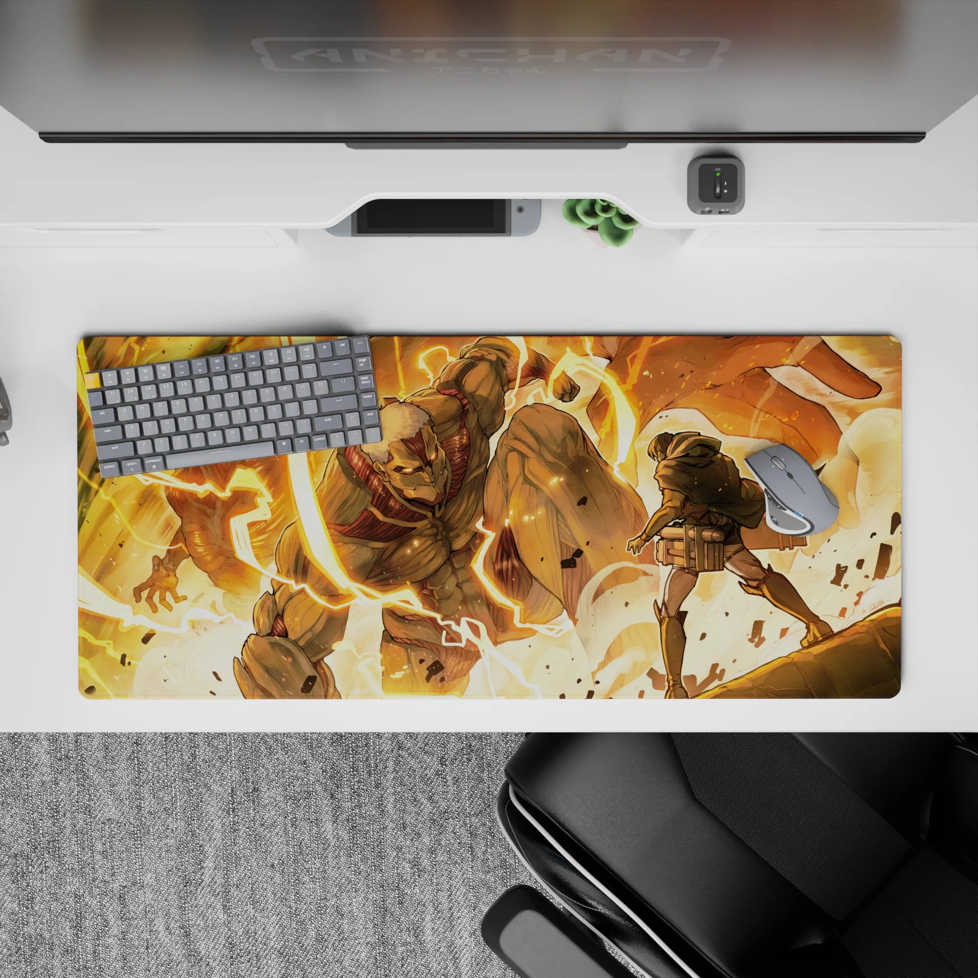 Attack on Titan - Anime Mouse Pad and Desk Pad - Titan Clash Inferno - AniChan