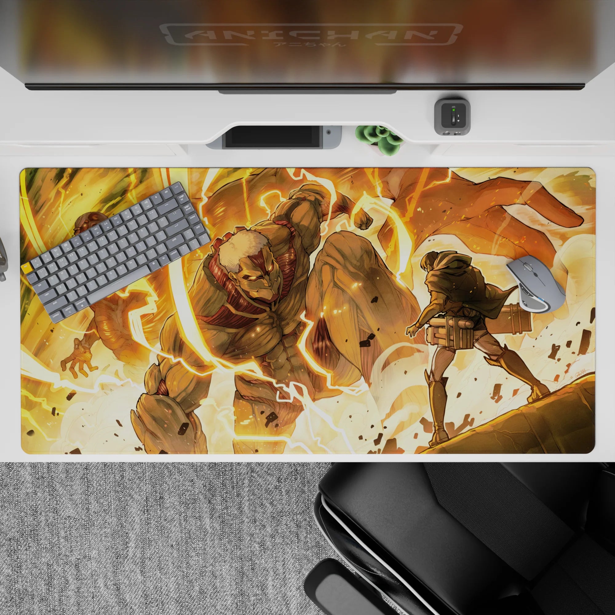 Attack on Titan - Anime Mouse Pad and Desk Pad - Titan Clash Inferno - AniChan