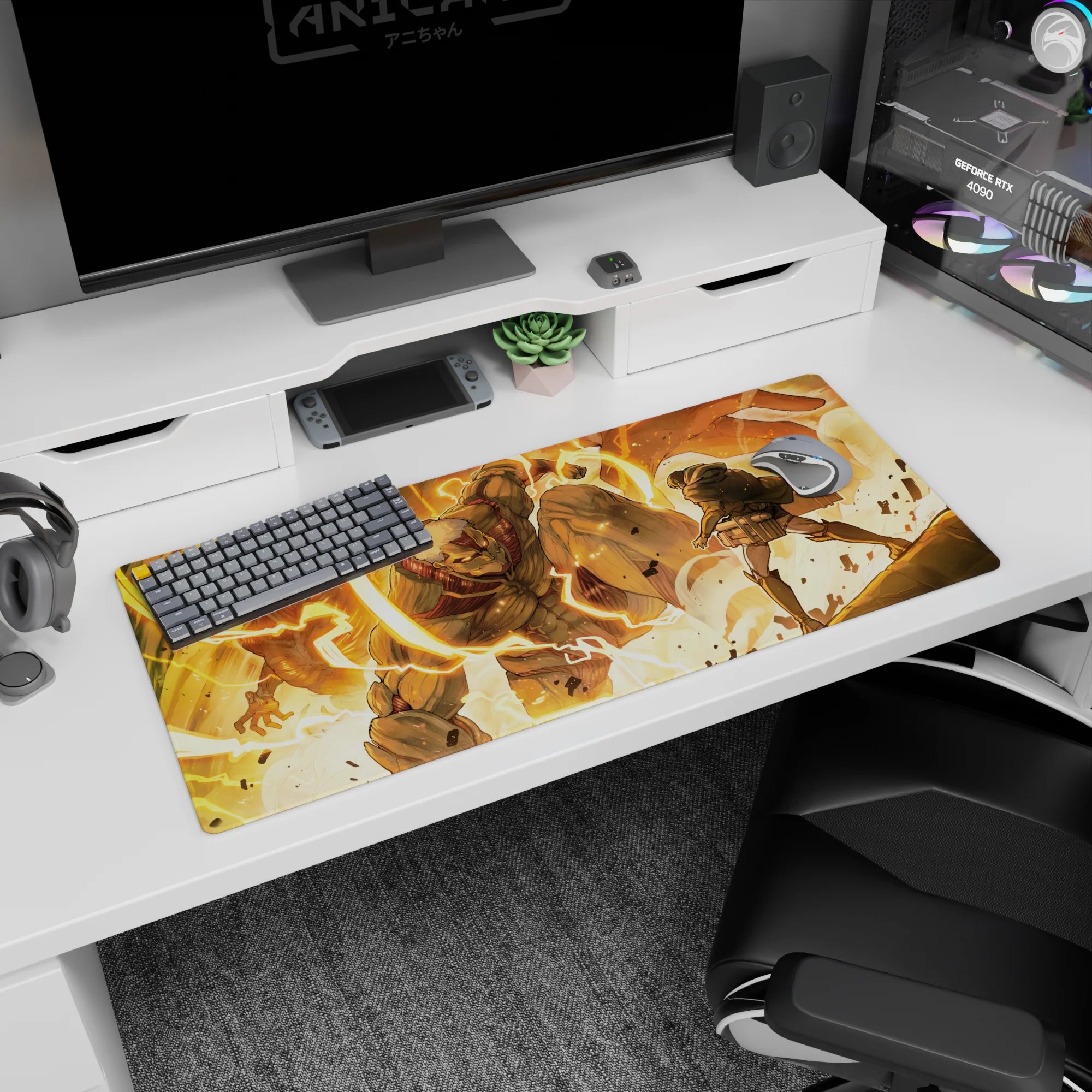 Attack on Titan - Anime Mouse Pad and Desk Pad - Titan Clash Inferno - AniChan