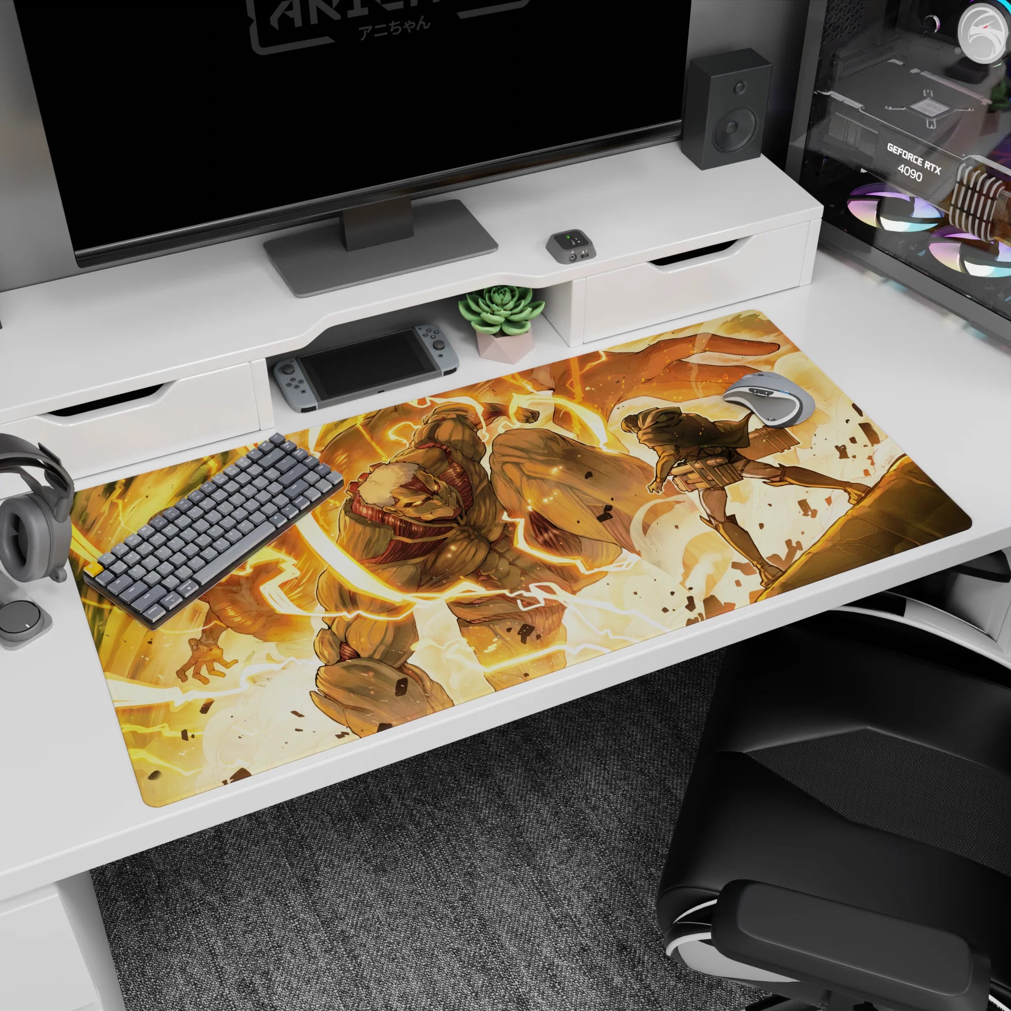 Attack on Titan - Anime Mouse Pad and Desk Pad - Titan Clash Inferno - AniChan