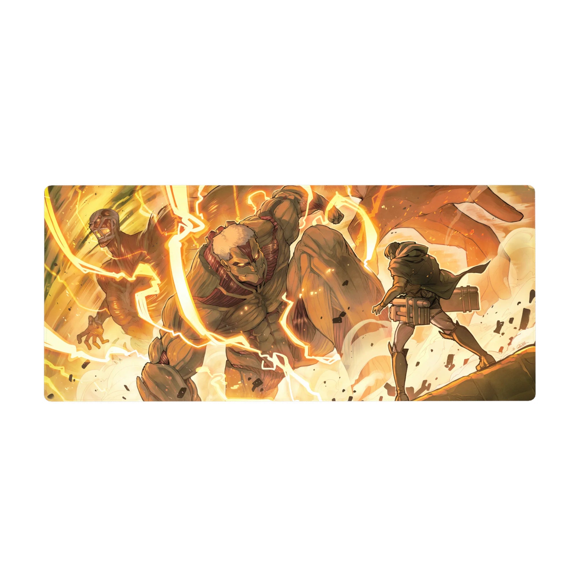 Attack on Titan - Anime Mouse Pad and Desk Pad - Titan Clash Inferno - AniChan