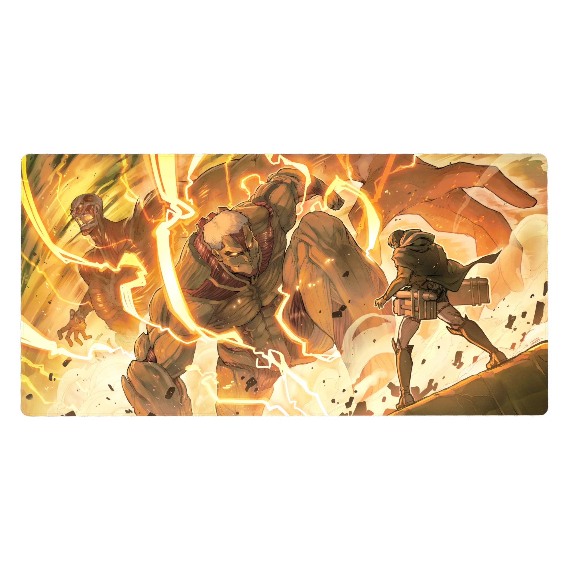 Attack on Titan - Anime Mouse Pad and Desk Pad - Titan Clash Inferno - AniChan