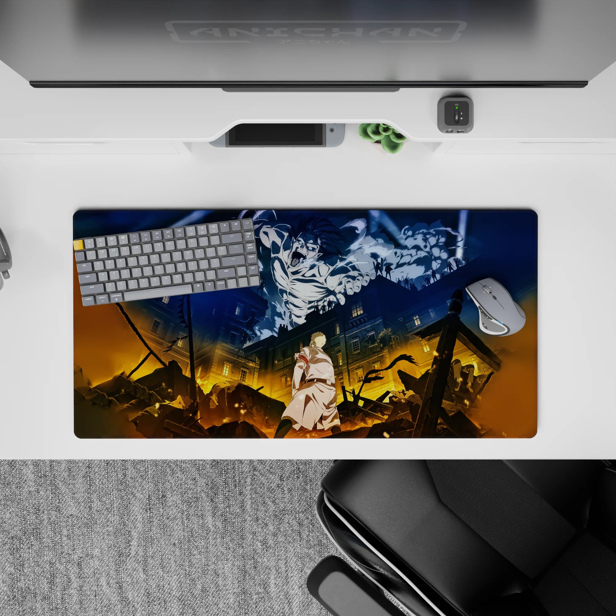 Attack on Titan - Anime Mouse Pad and Desk Pad - Eren’s Titan Wrath - AniChan