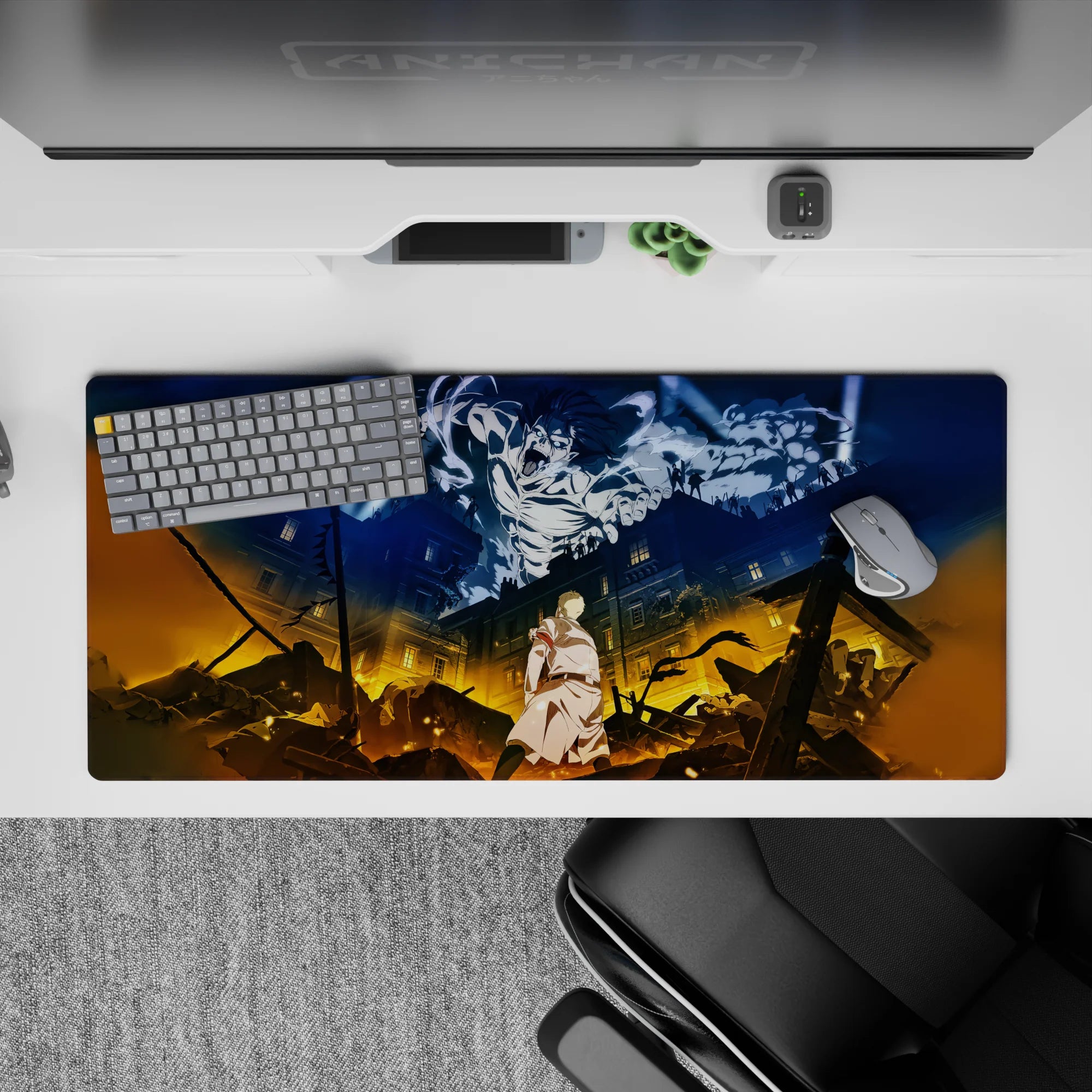 Attack on Titan - Anime Mouse Pad and Desk Pad - Eren’s Titan Wrath - AniChan