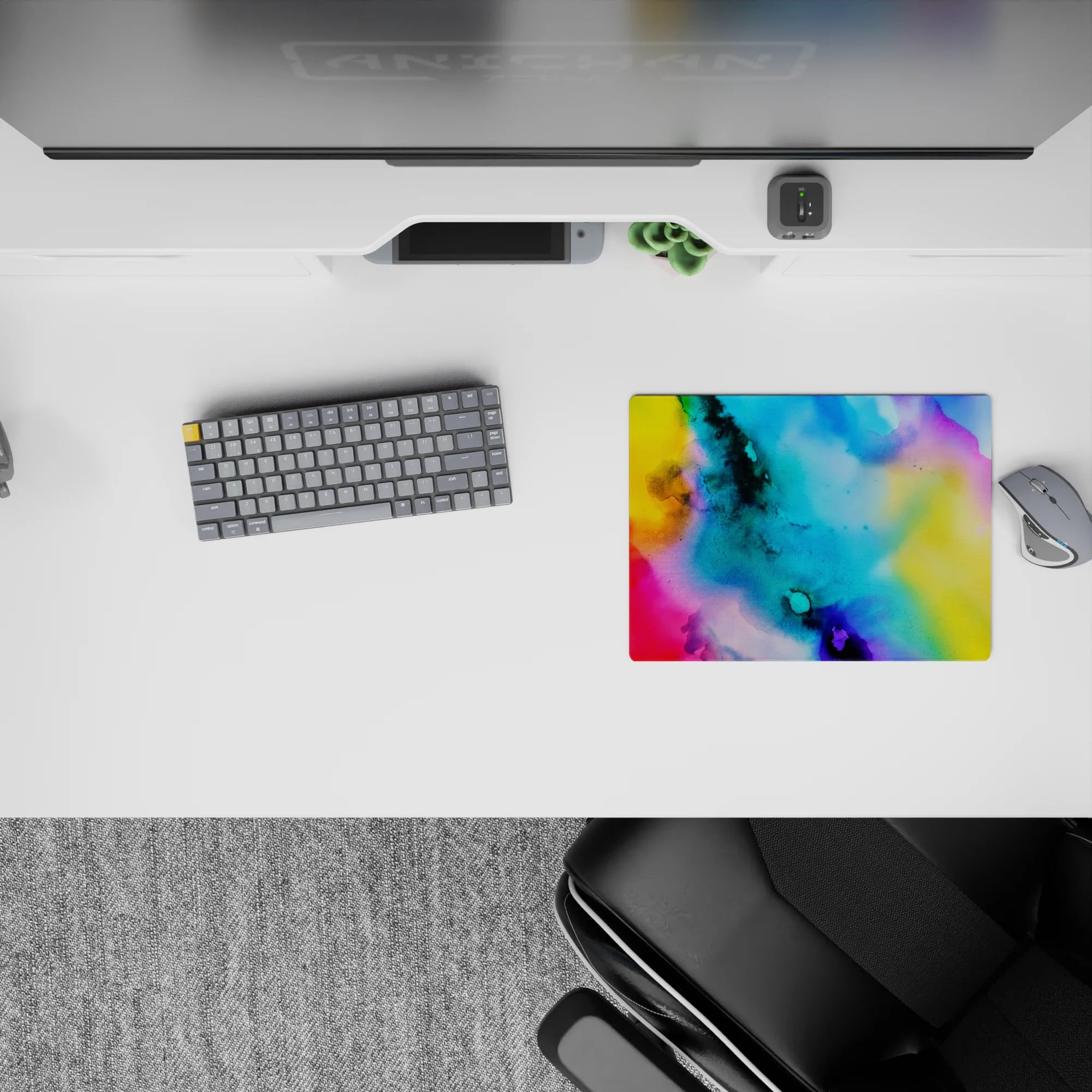 Abstract Deskmat | Mousepad | Deskpad - Vivid Flow - AniChan