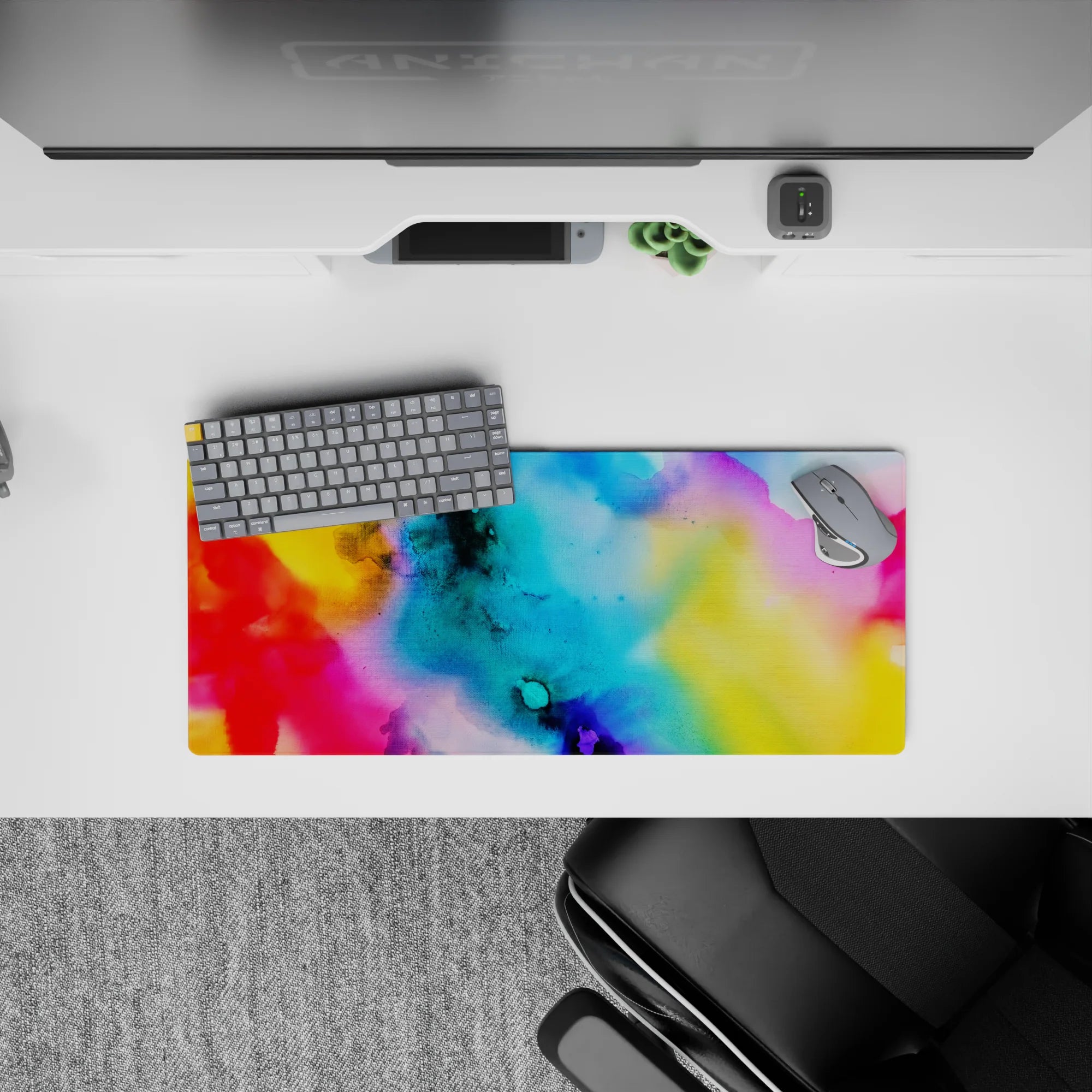 Abstract Deskmat | Mousepad | Deskpad - Vivid Flow - AniChan