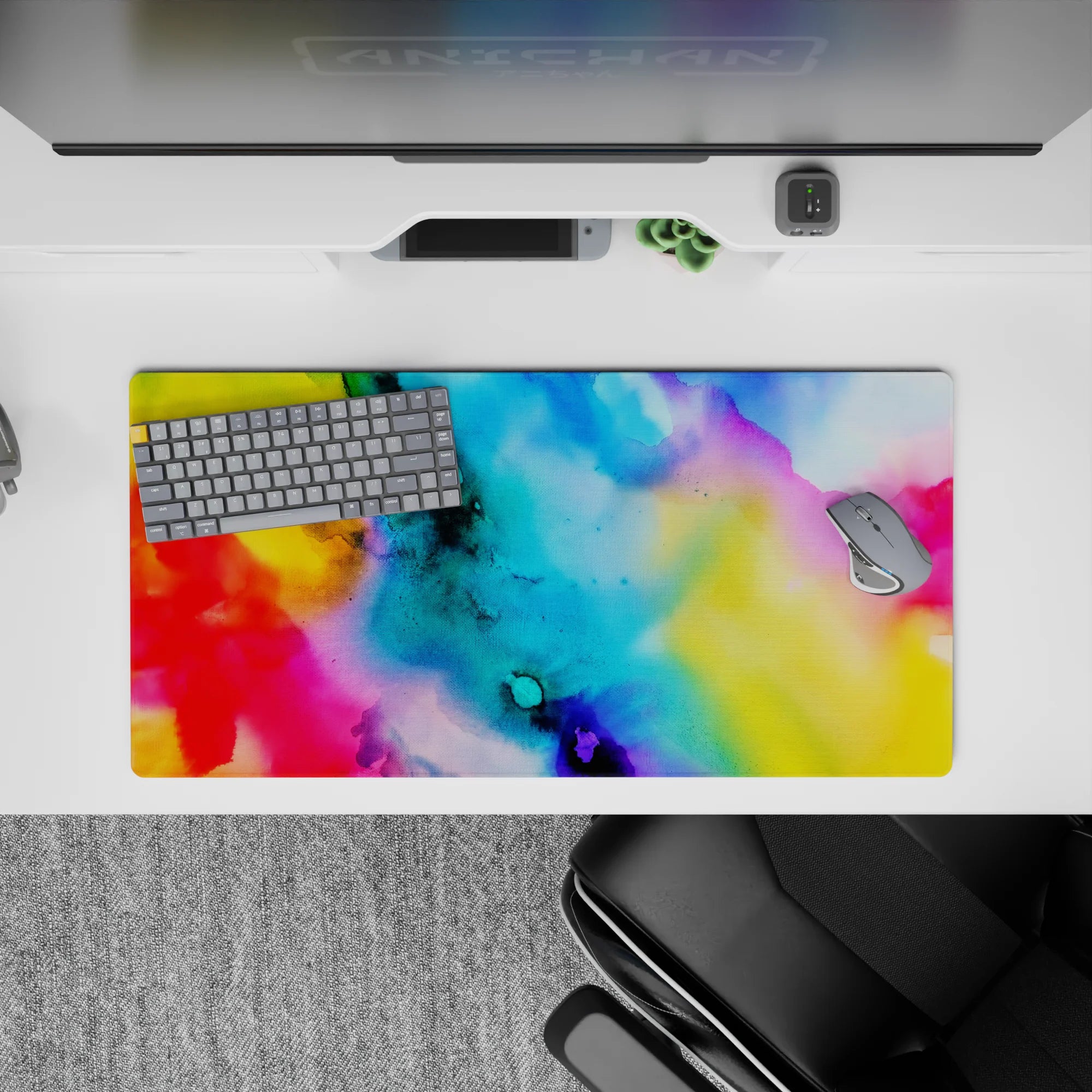 Abstract Deskmat | Mousepad | Deskpad - Vivid Flow - AniChan