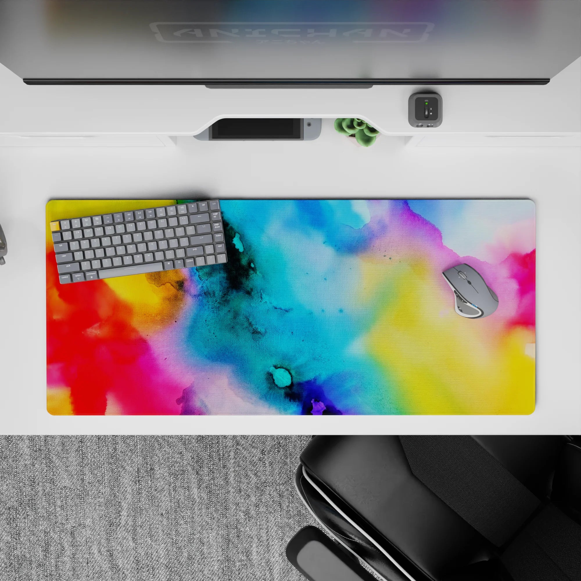 Abstract Deskmat | Mousepad | Deskpad - Vivid Flow - AniChan