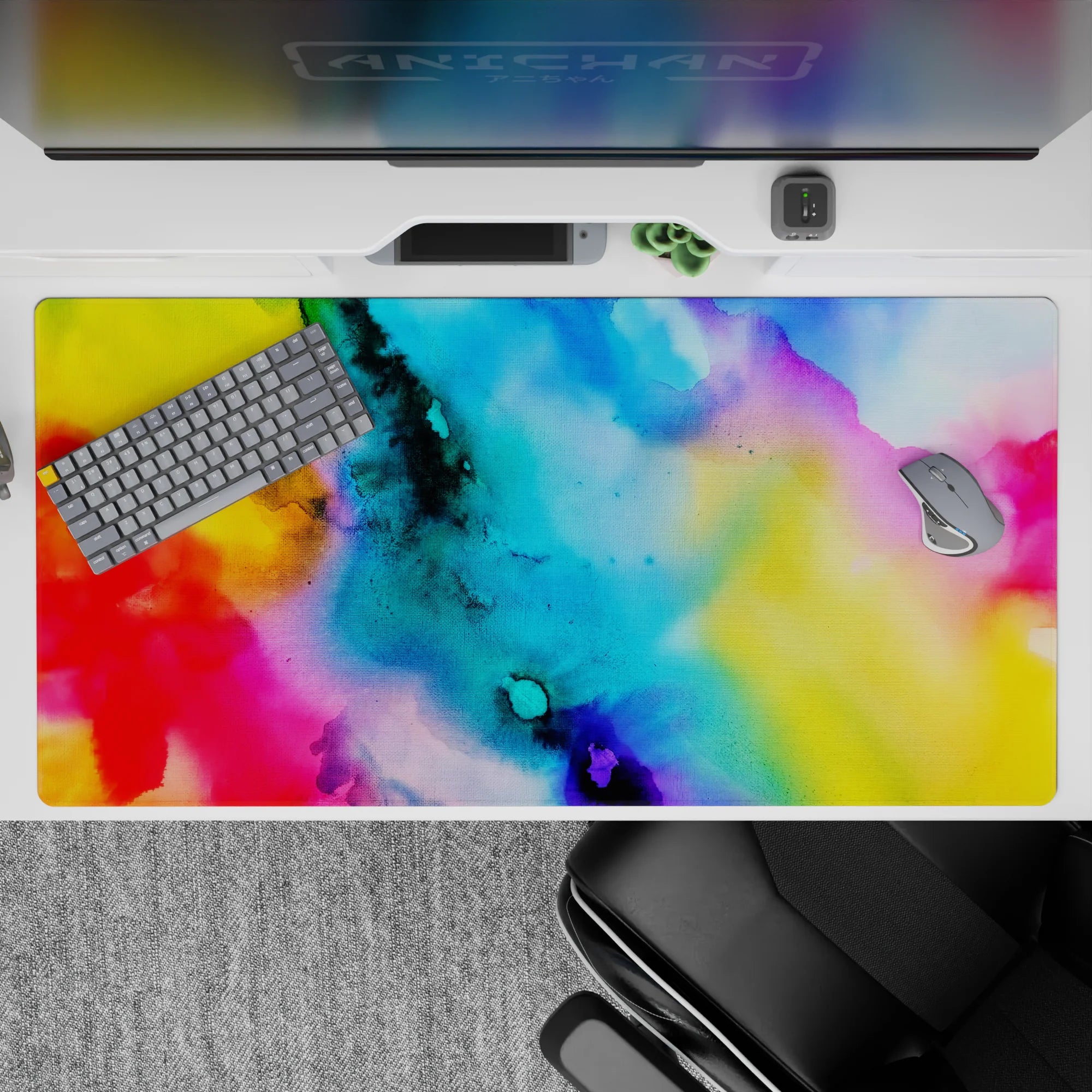 Abstract Deskmat | Mousepad | Deskpad - Vivid Flow - AniChan