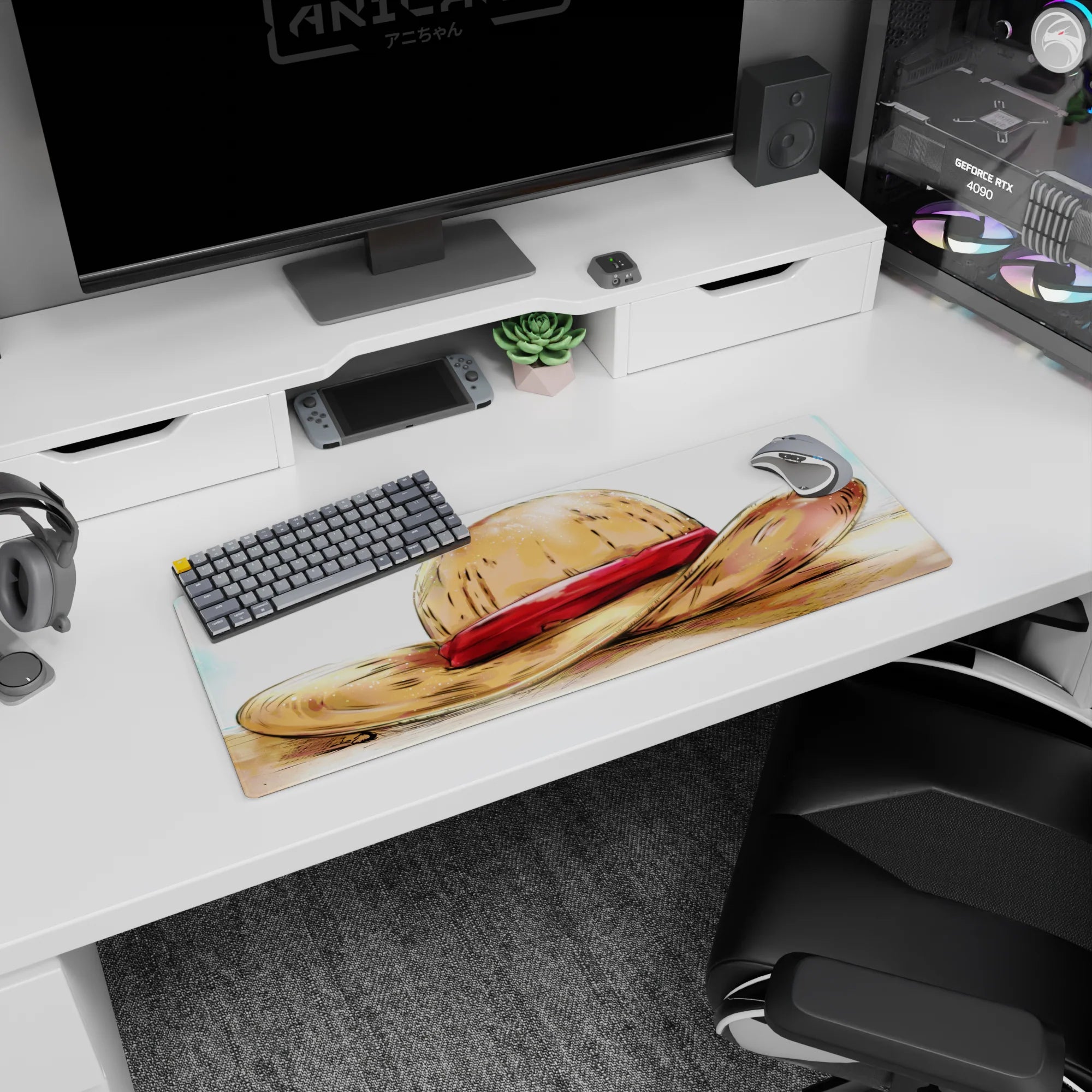 One Piece Deskmat | Mousepad | Deskpad - Legendary Straw Hat - AniChan