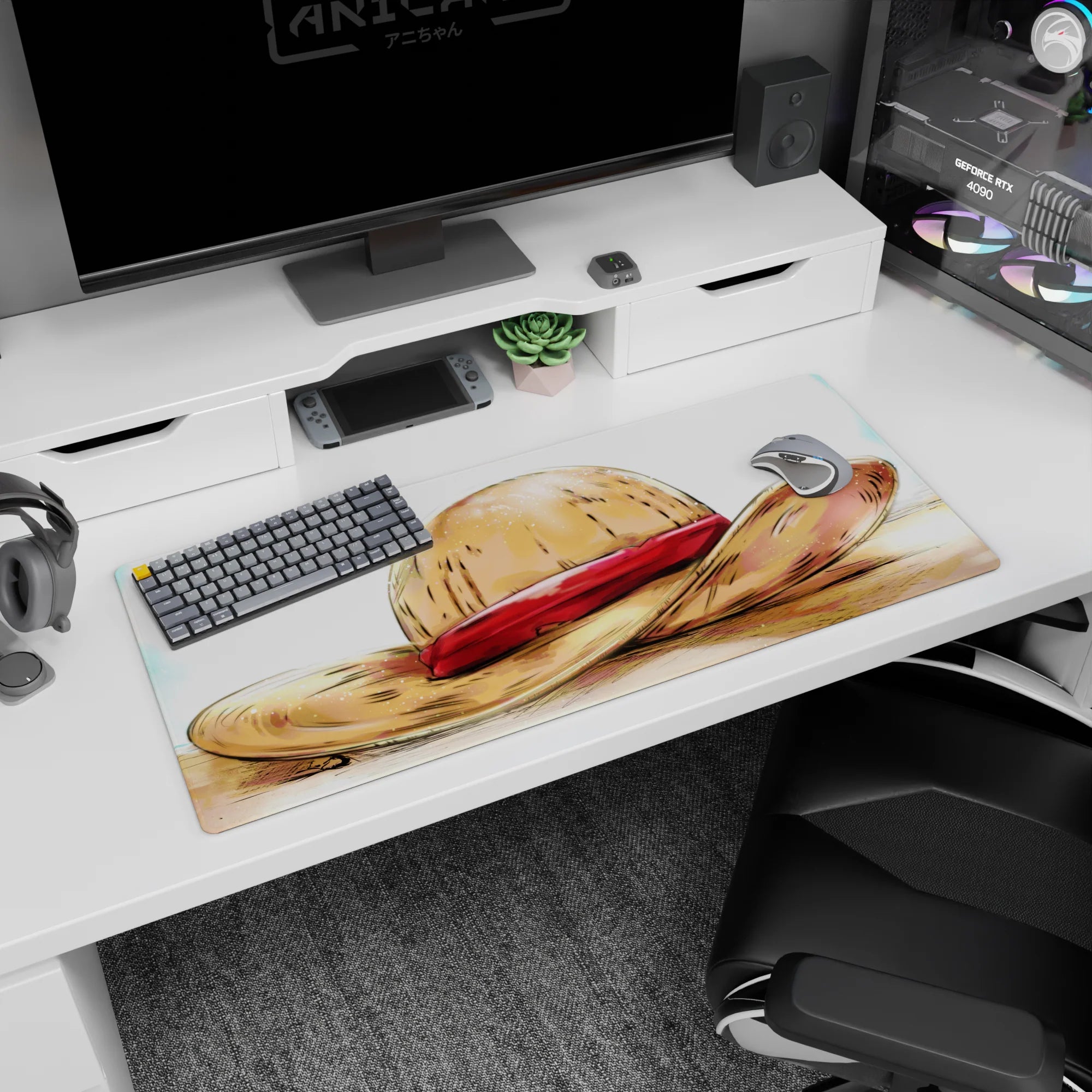 One Piece Deskmat | Mousepad | Deskpad - Legendary Straw Hat - AniChan