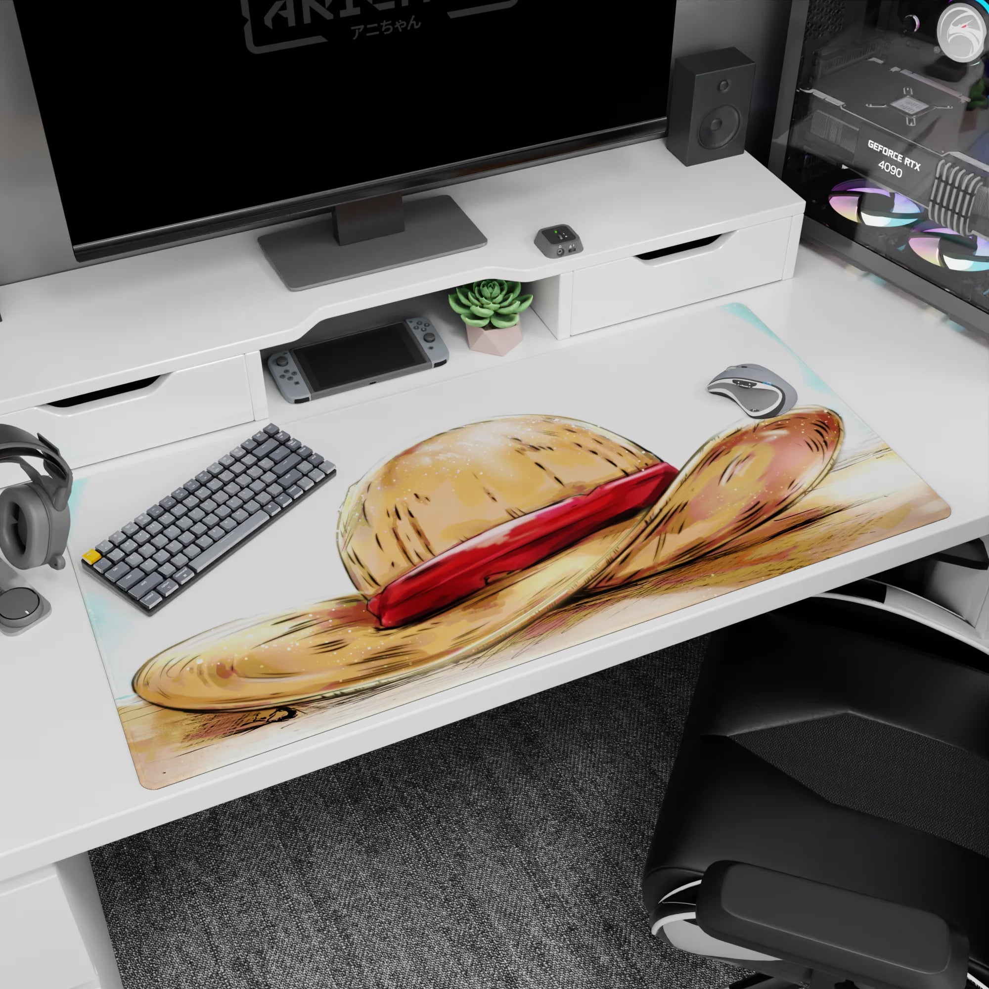 One Piece Deskmat | Mousepad | Deskpad - Legendary Straw Hat - AniChan