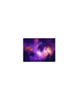 Galaxy swirl space design classic mouse pad, 14x10 inches, with star speckles and lightning lines.