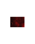 Crimson cosmos galaxy mouse pad, classic 14x10 inches, smoky red swirls with tiny stars and dark edges.