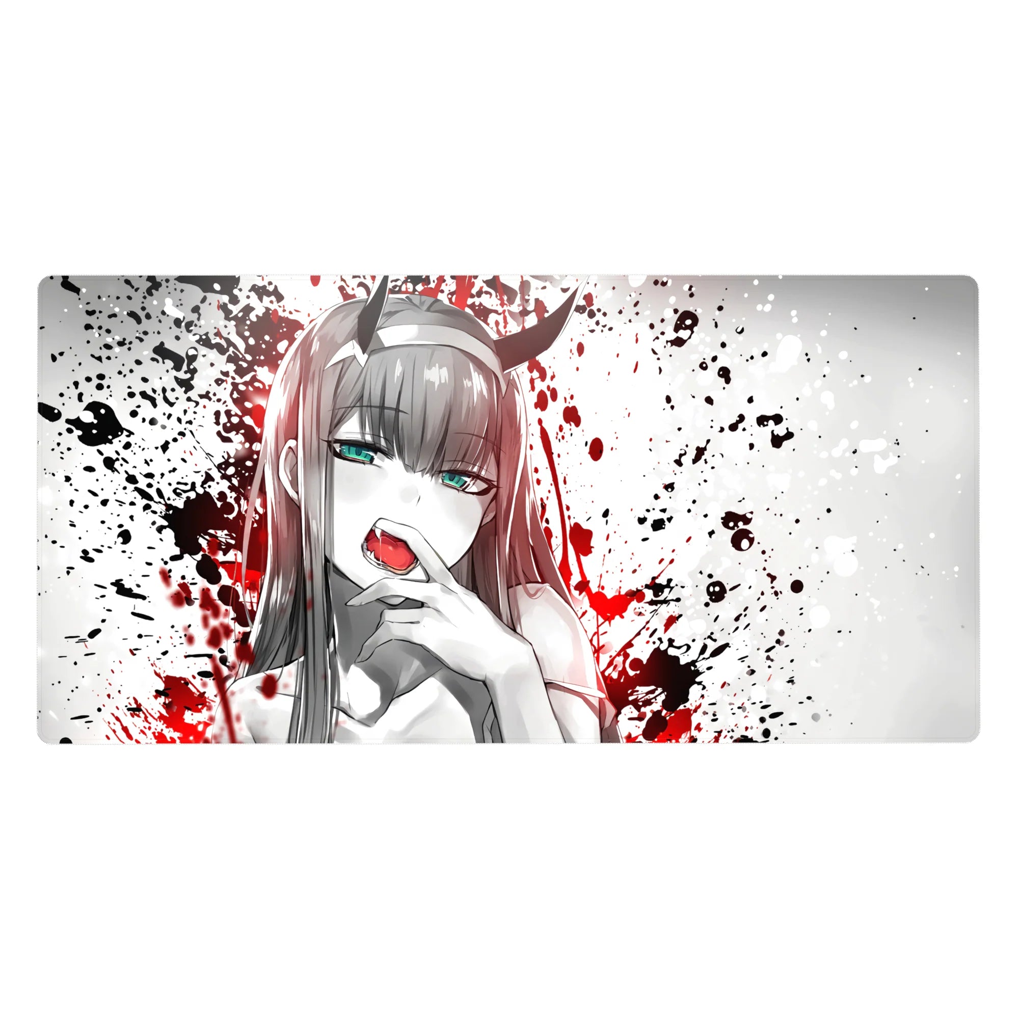 Chaos 40x20 desk pad featuring bold contrast and fierce energy for a rebellious anime desk upgrade