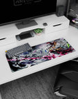 Remilia and Flandre Scarlet anime mouse pad 32x12 inches with wings, frills, and wild motion.